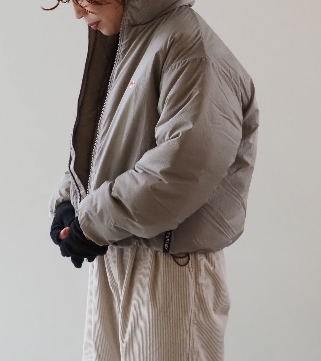 DANTON インサレーション スタンドカラー ジャケット , Greige