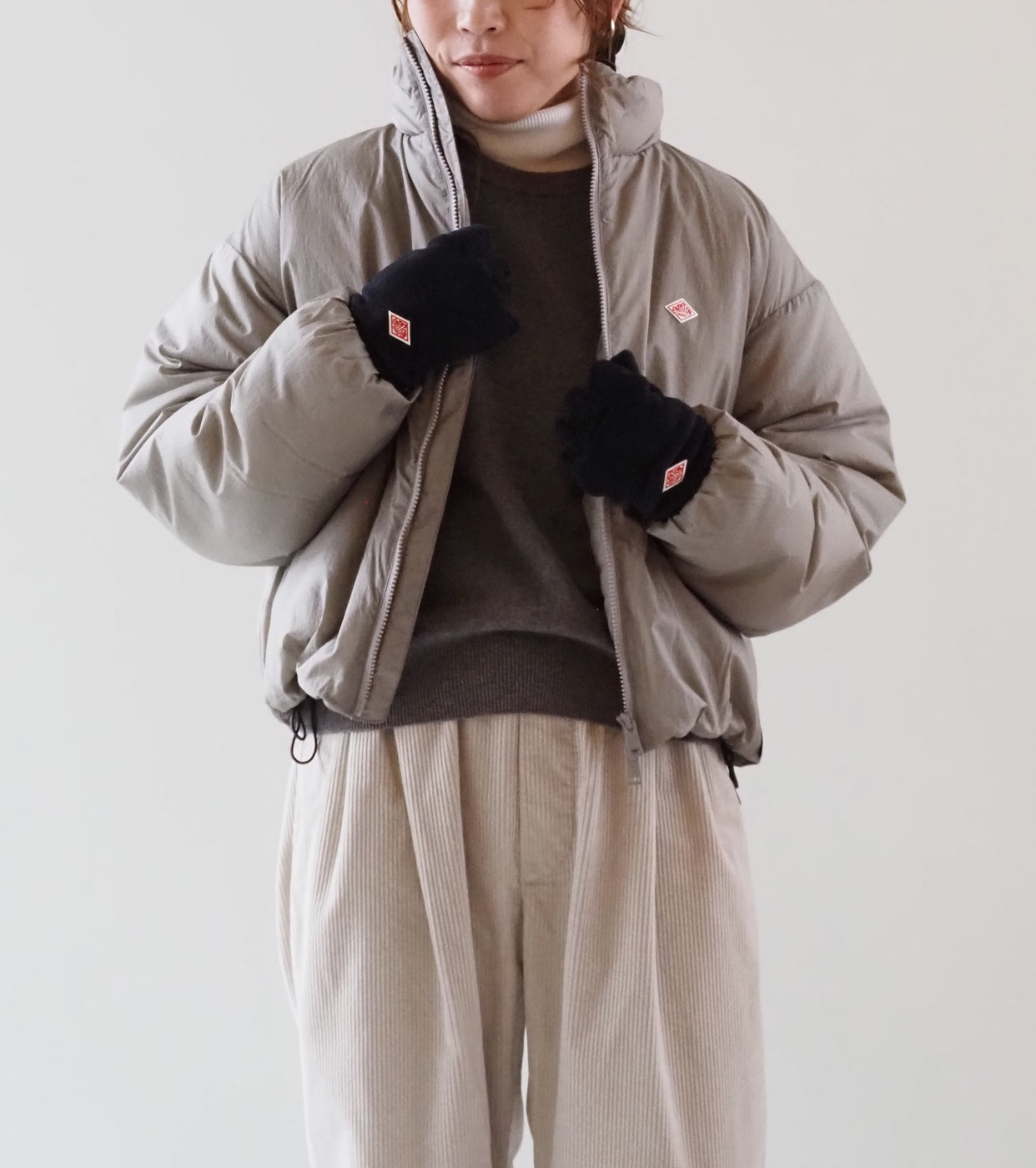 DANTON インサレーション スタンドカラー ジャケット , Greige