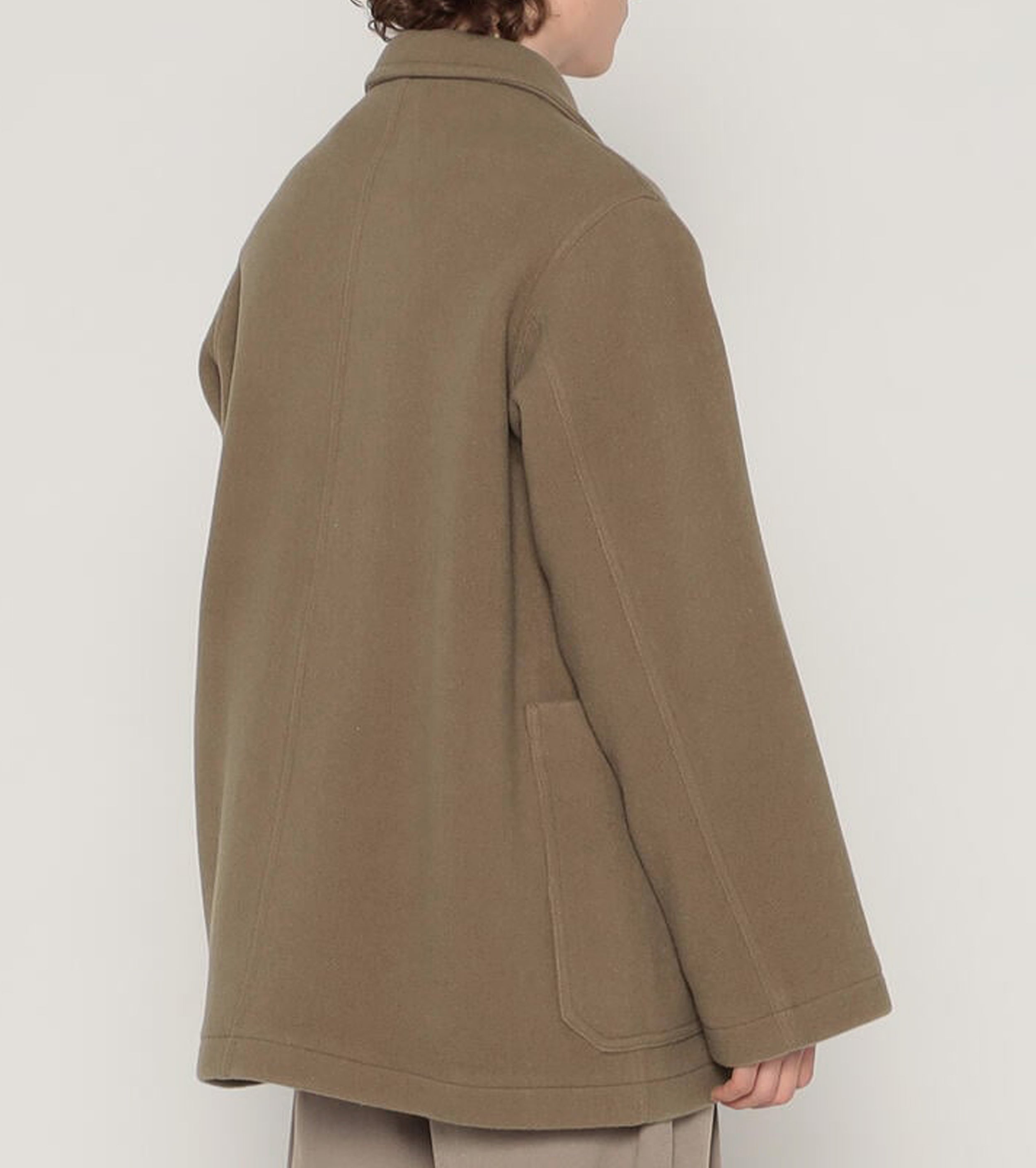 DANTON WOOL MELTON WORK JACKET, Beige