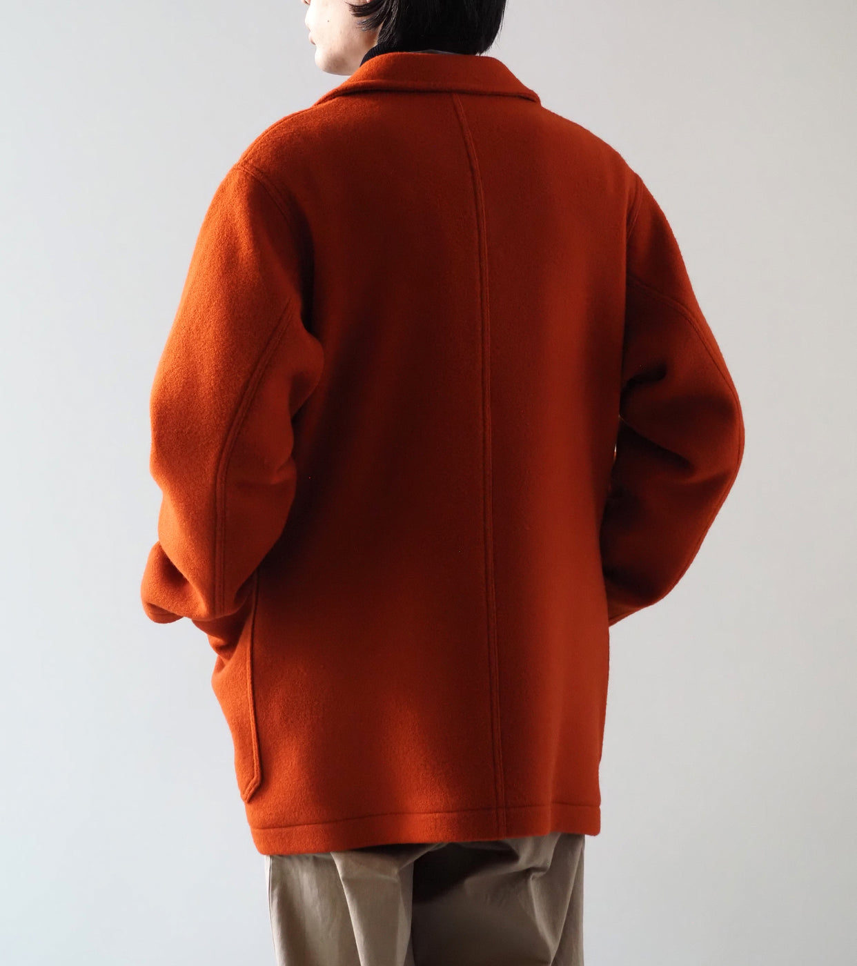 DANTON WOOL MELTON WORK JACKET, Orange