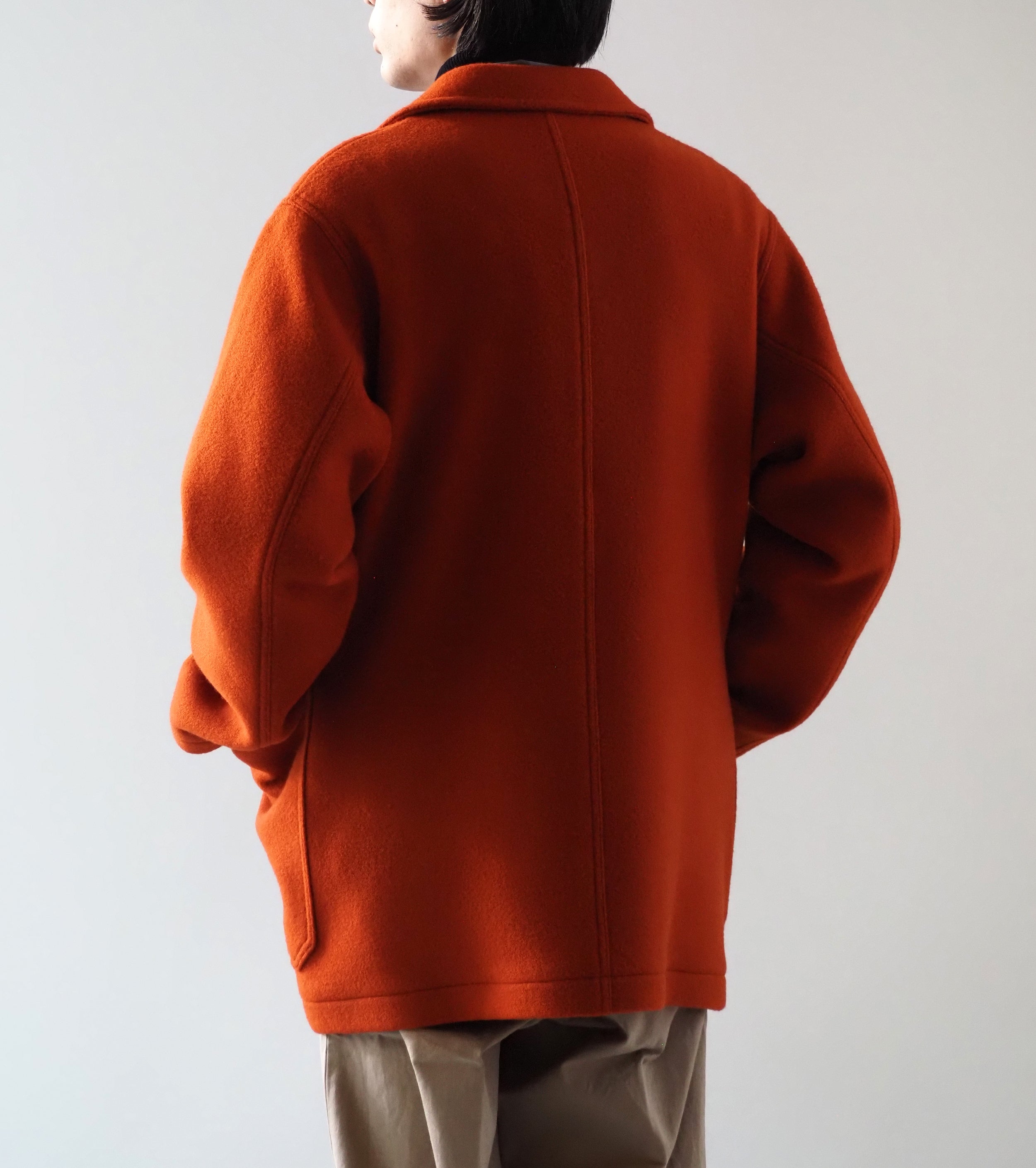 DANTON WOOL MELTON WORK JACKET, Orange