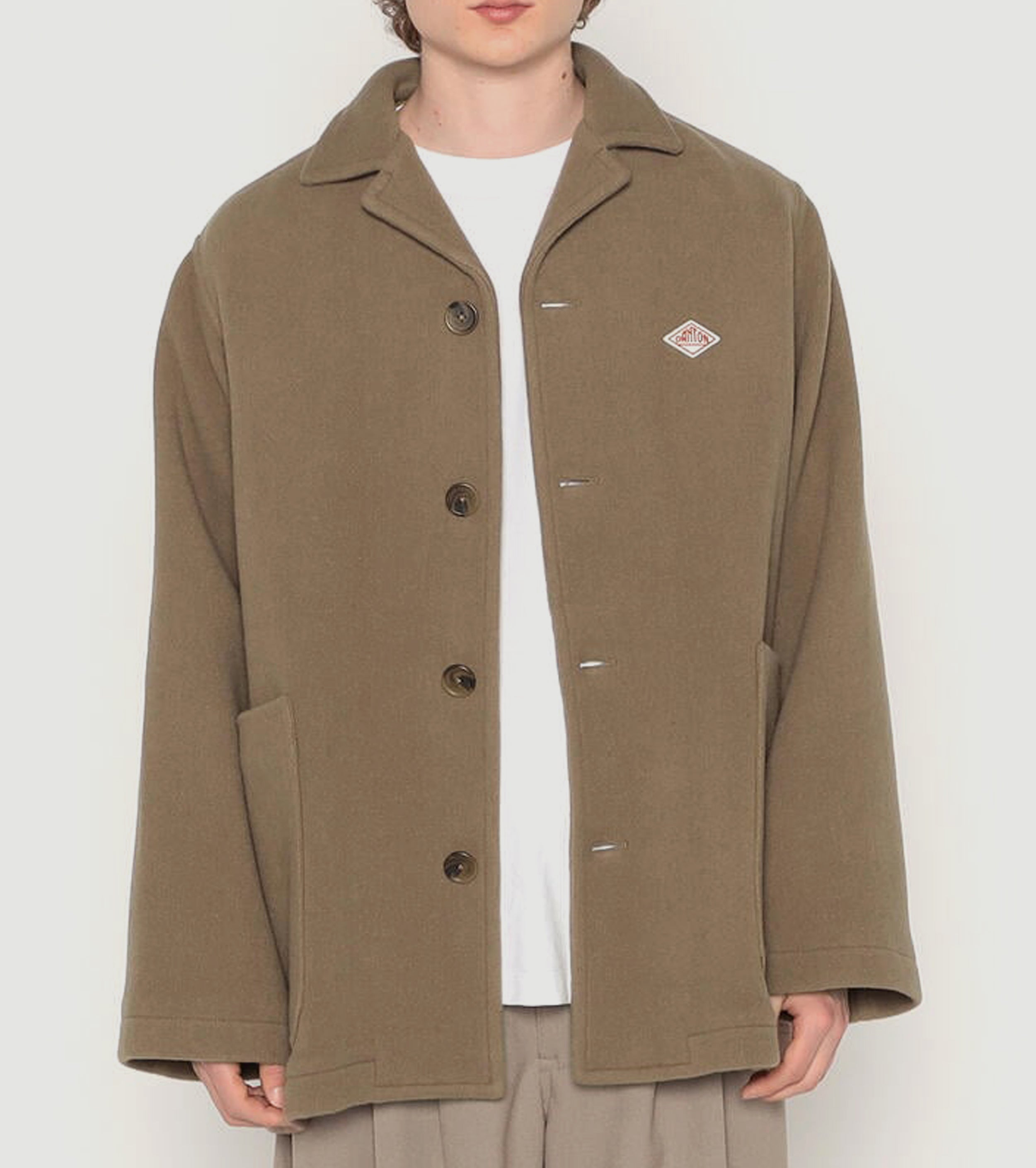 DANTON WOOL MELTON WORK JACKET, Beige