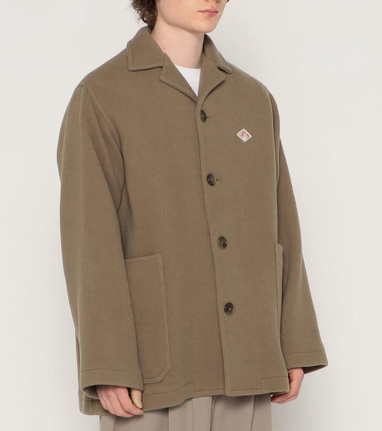 DANTON WOOL MELTON WORK JACKET, Beige