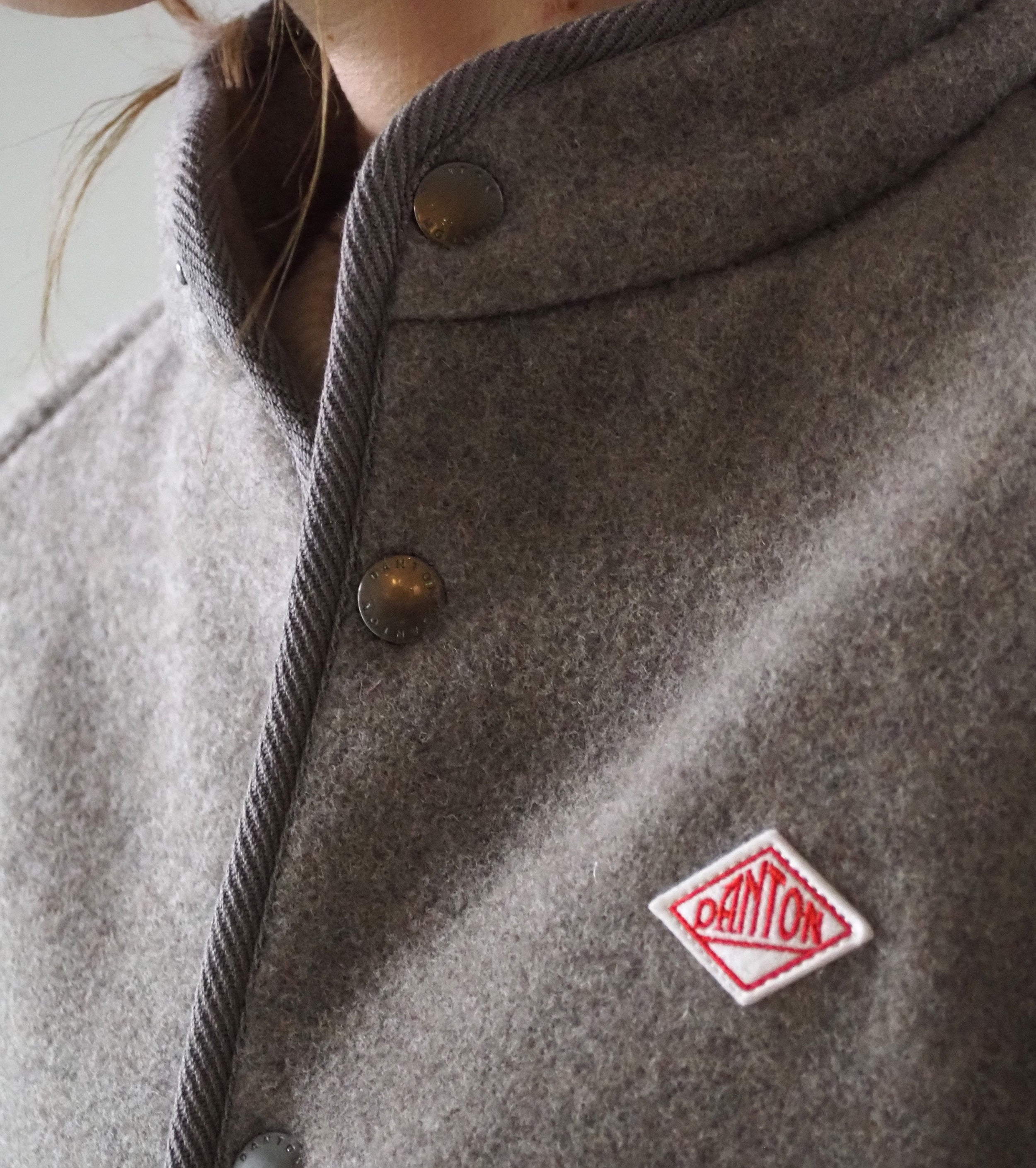 DANTON ウールライト パイル スタンドカラー ジャケット , H.Beige