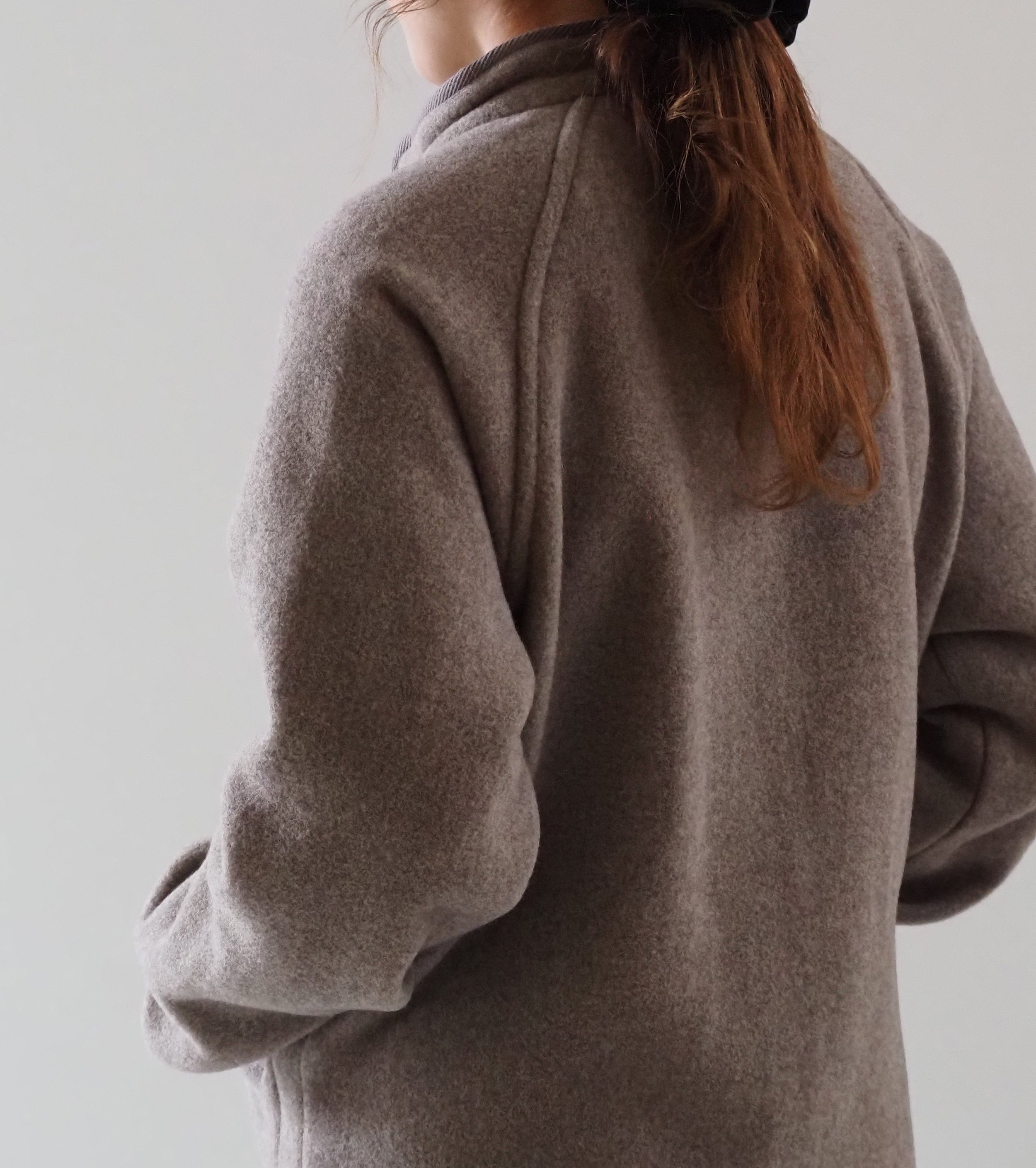 DANTON ウールライト パイル スタンドカラー ジャケット , H.Beige