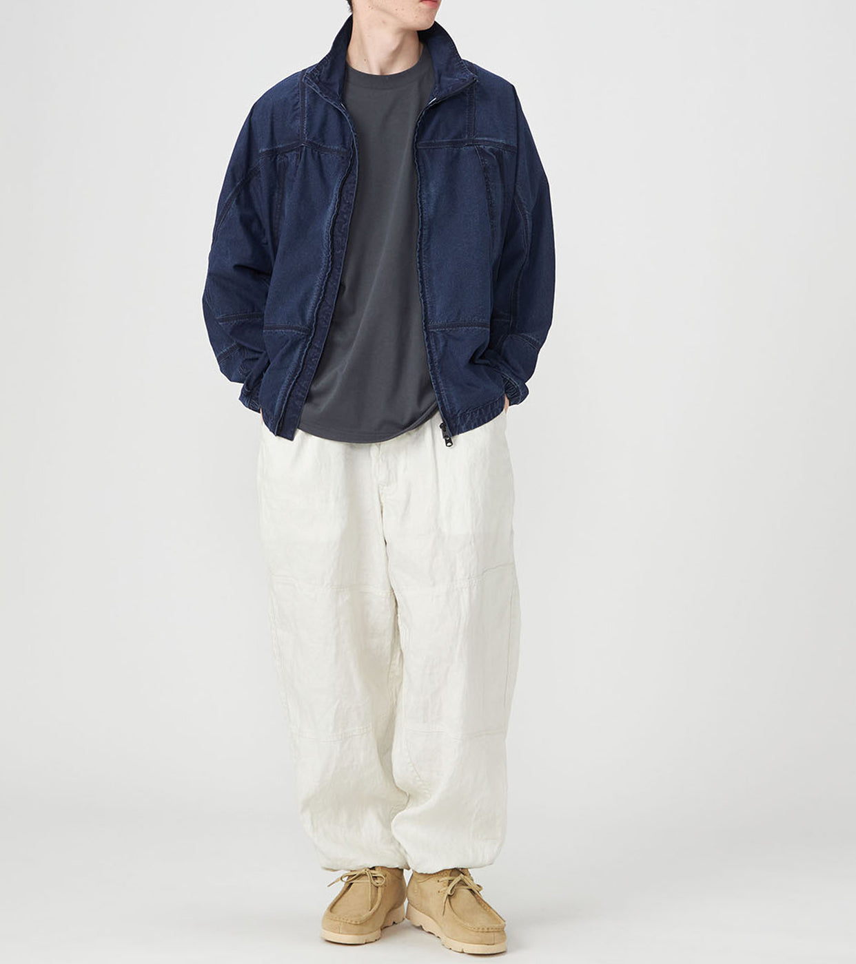 コットン ナイロン ウェザー マウンテン ウィンド ジャケット , Indigo