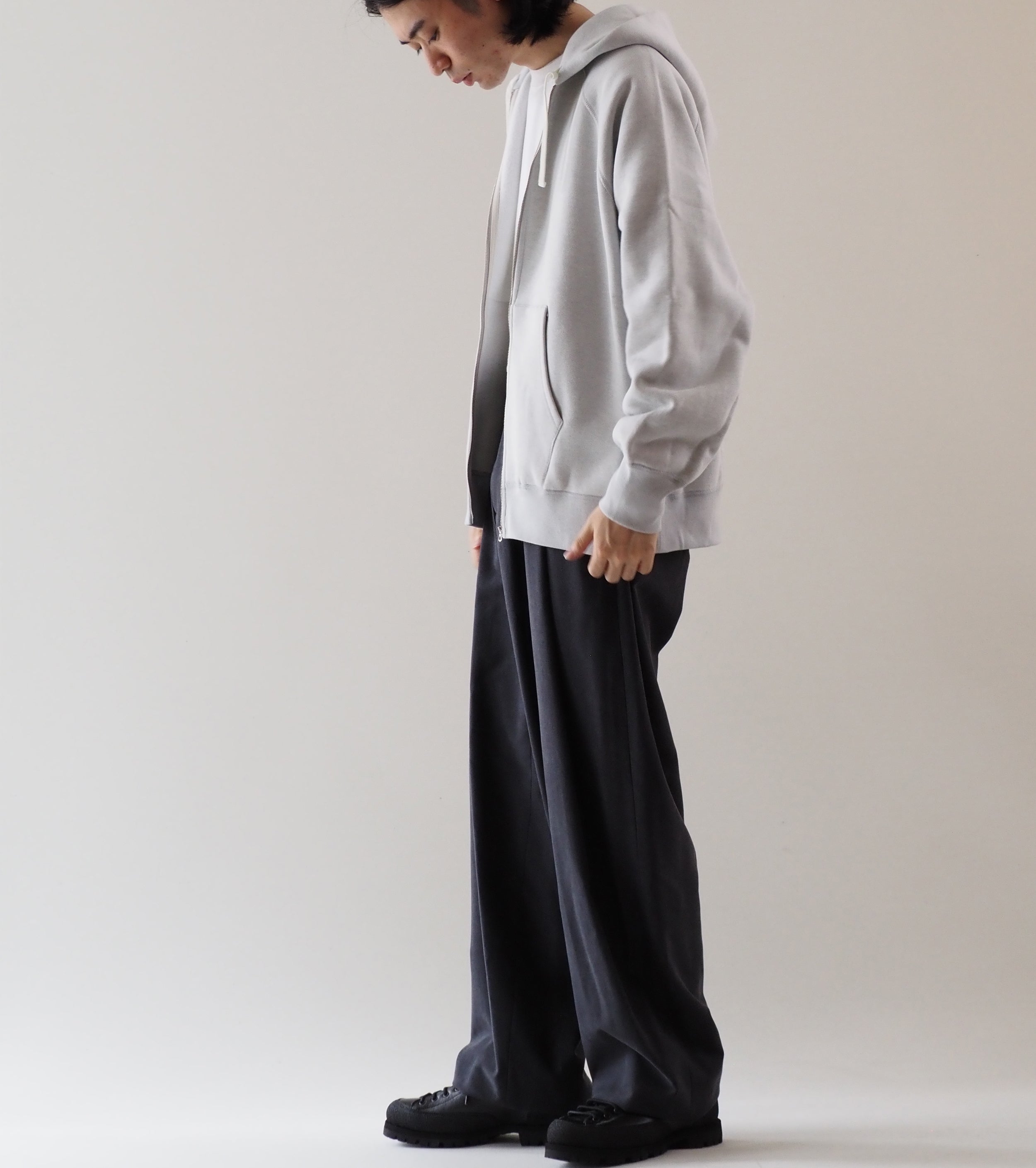 MAATEE＆SONS ジップ パーカ , 晒し杢