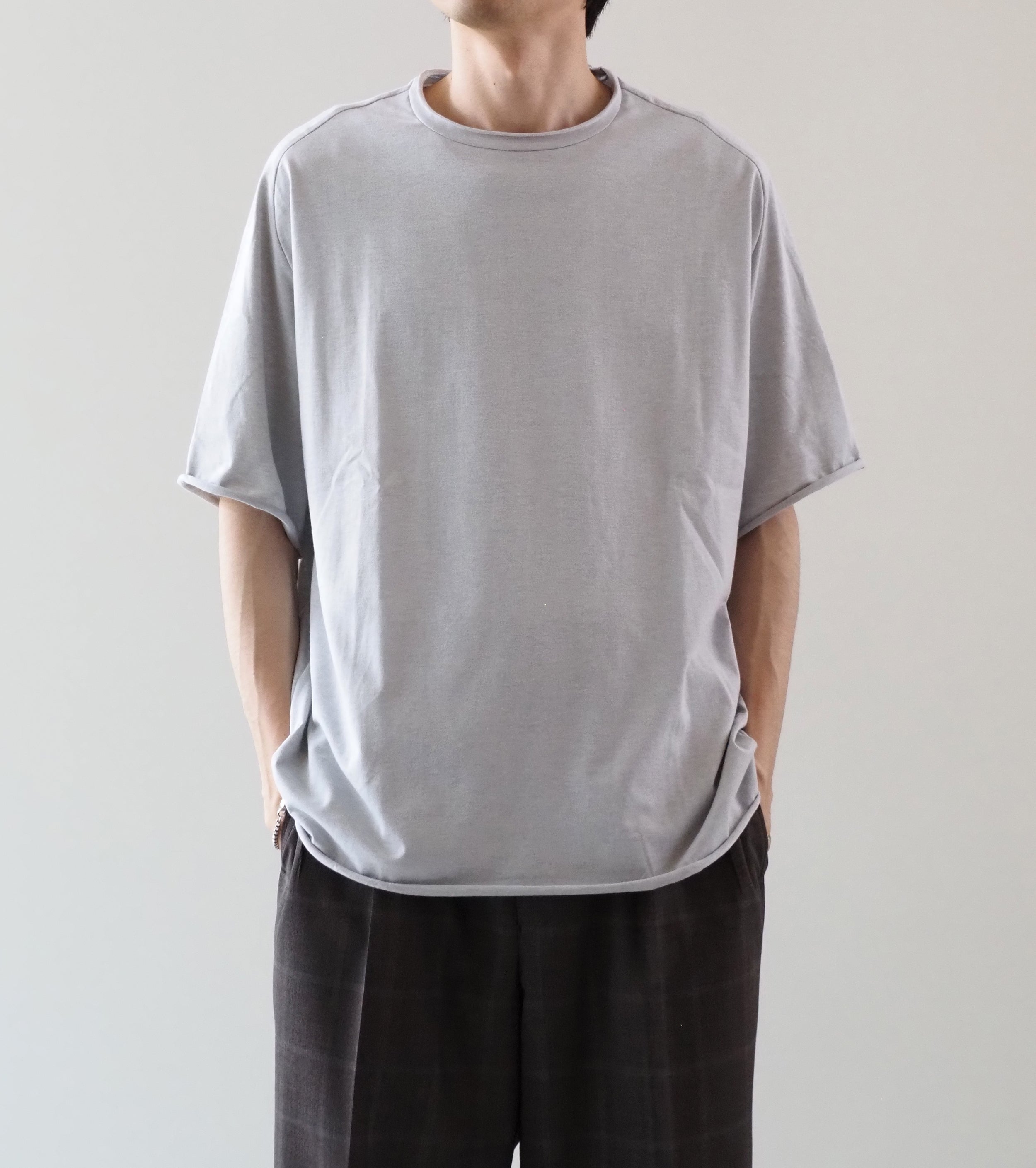 MAATEE＆SONS ショートスリーブ フレンチ シーム ティー スビン 天竺 , Top Gray Special