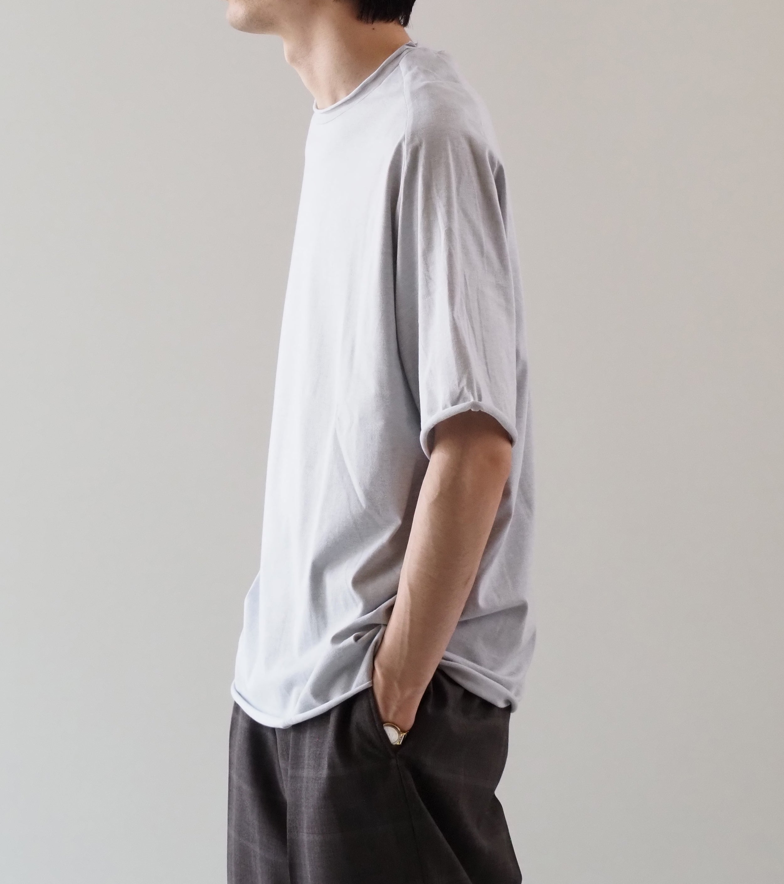 MAATEE＆SONS ショートスリーブ フレンチ シーム ティー スビン 天竺 , Top Gray Special