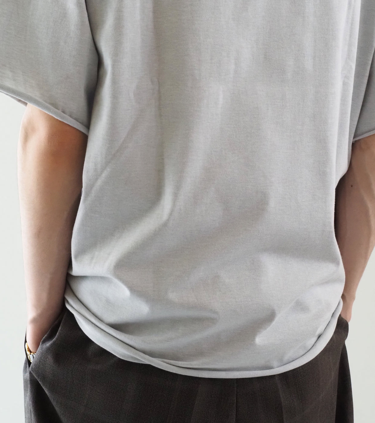 MAATEE＆SONS ショートスリーブ フレンチ シーム ティー スビン 天竺 , Top Gray Special