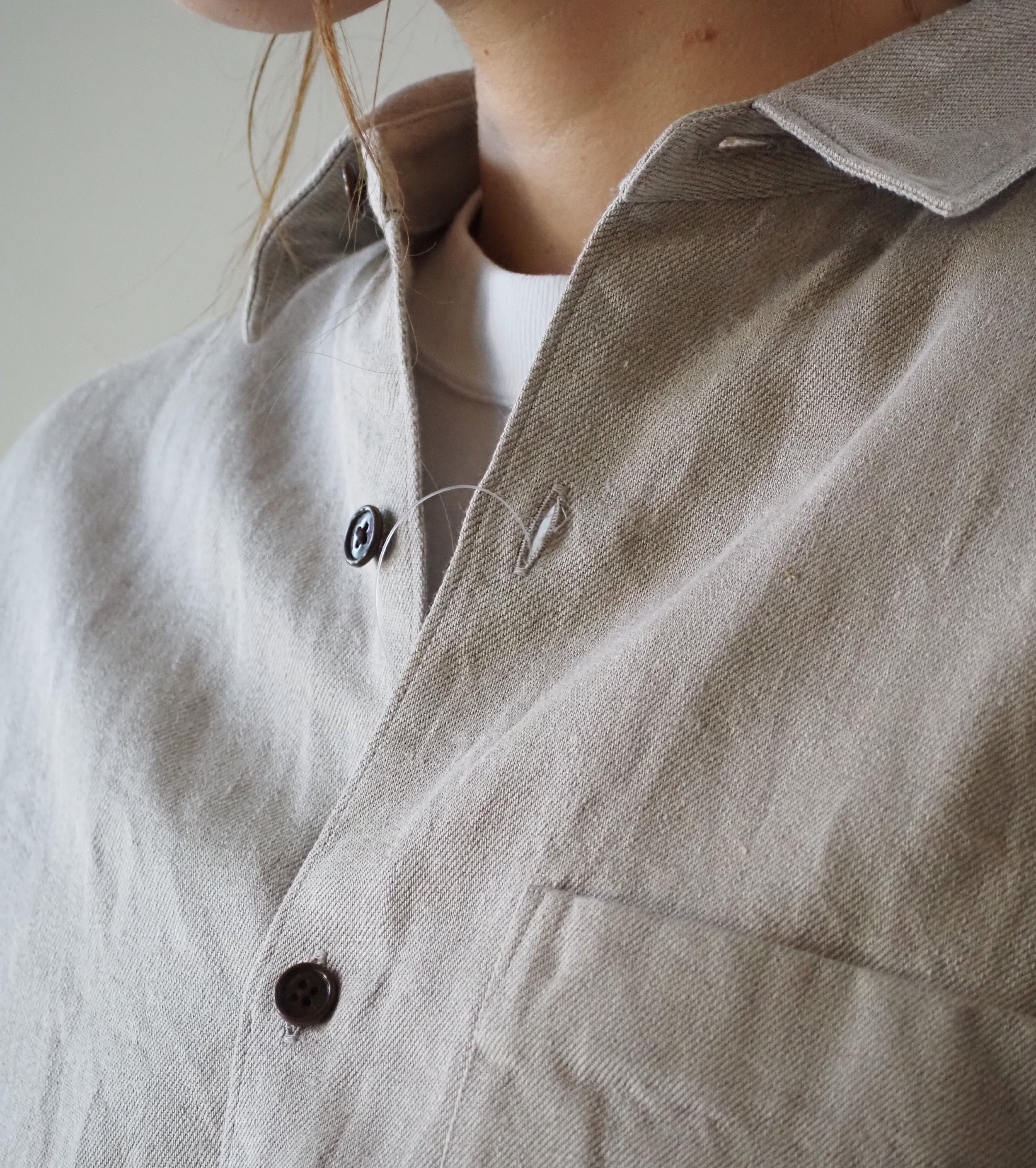 Oblada リネン オーセンティック シャツ , Beige
