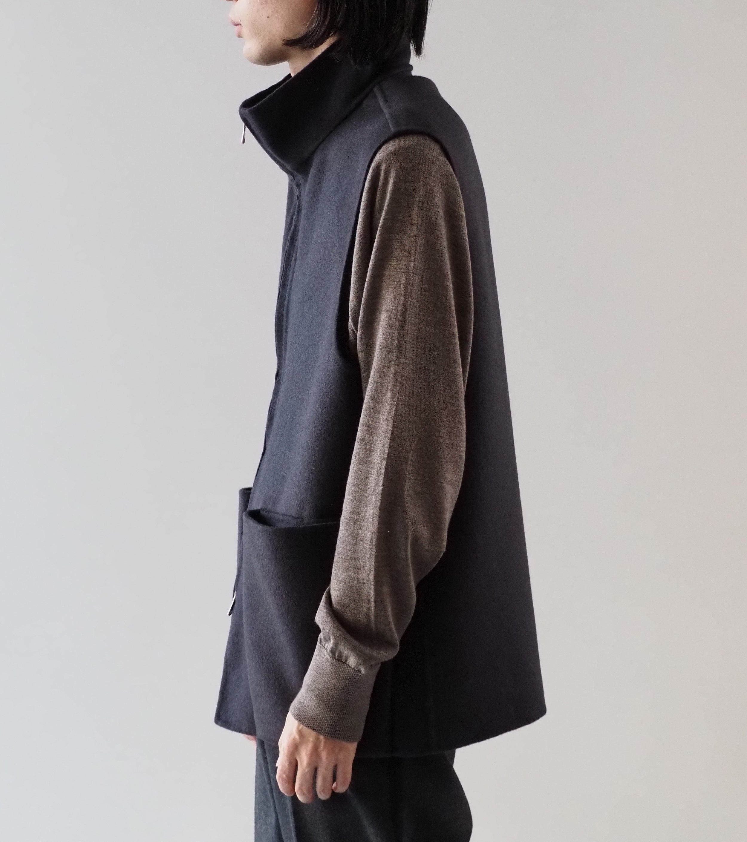 MAATEE＆SONS ダブル フェイス ベスト , Charcoal