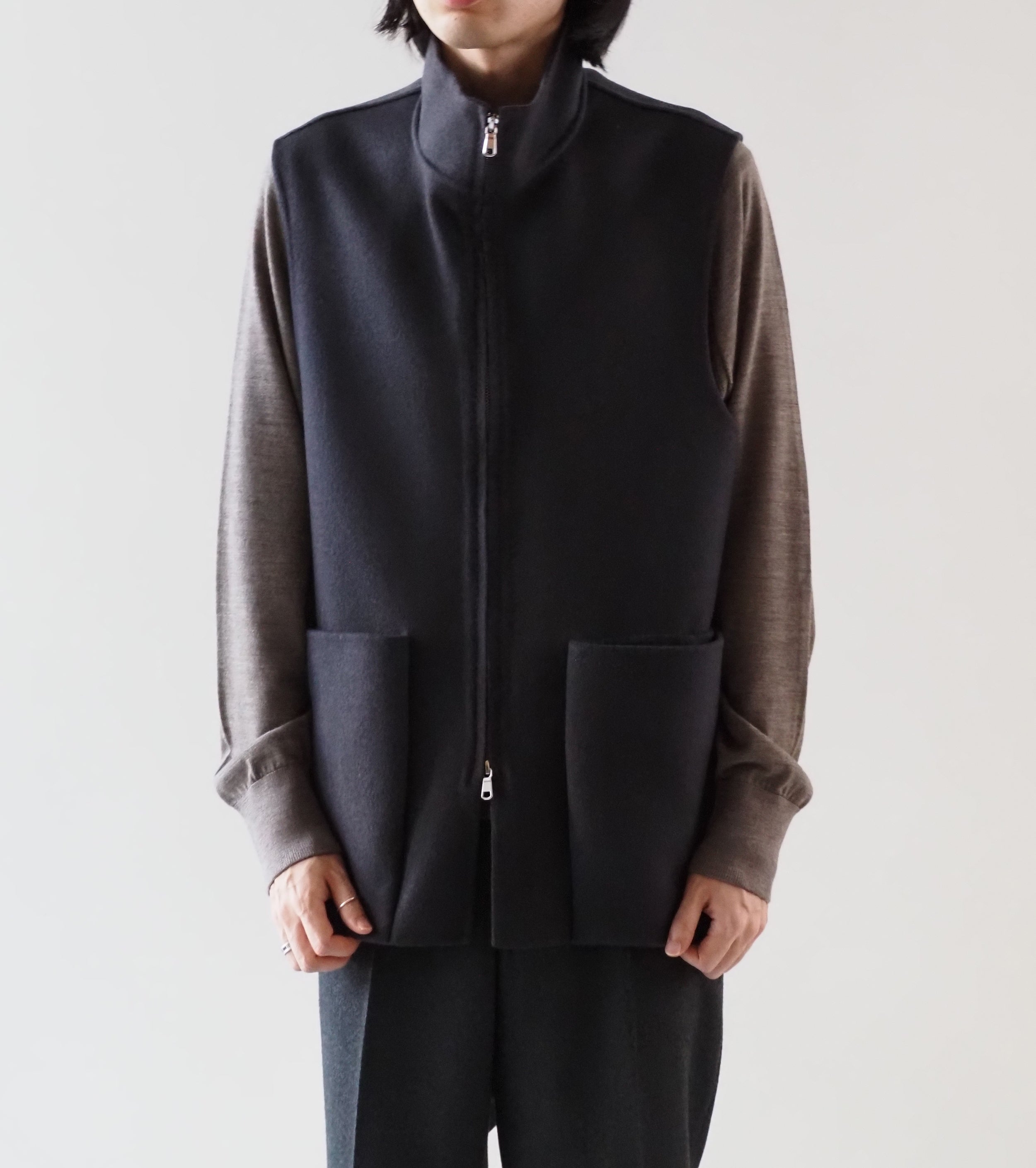 MAATEE＆SONS ダブル フェイス ベスト , Charcoal