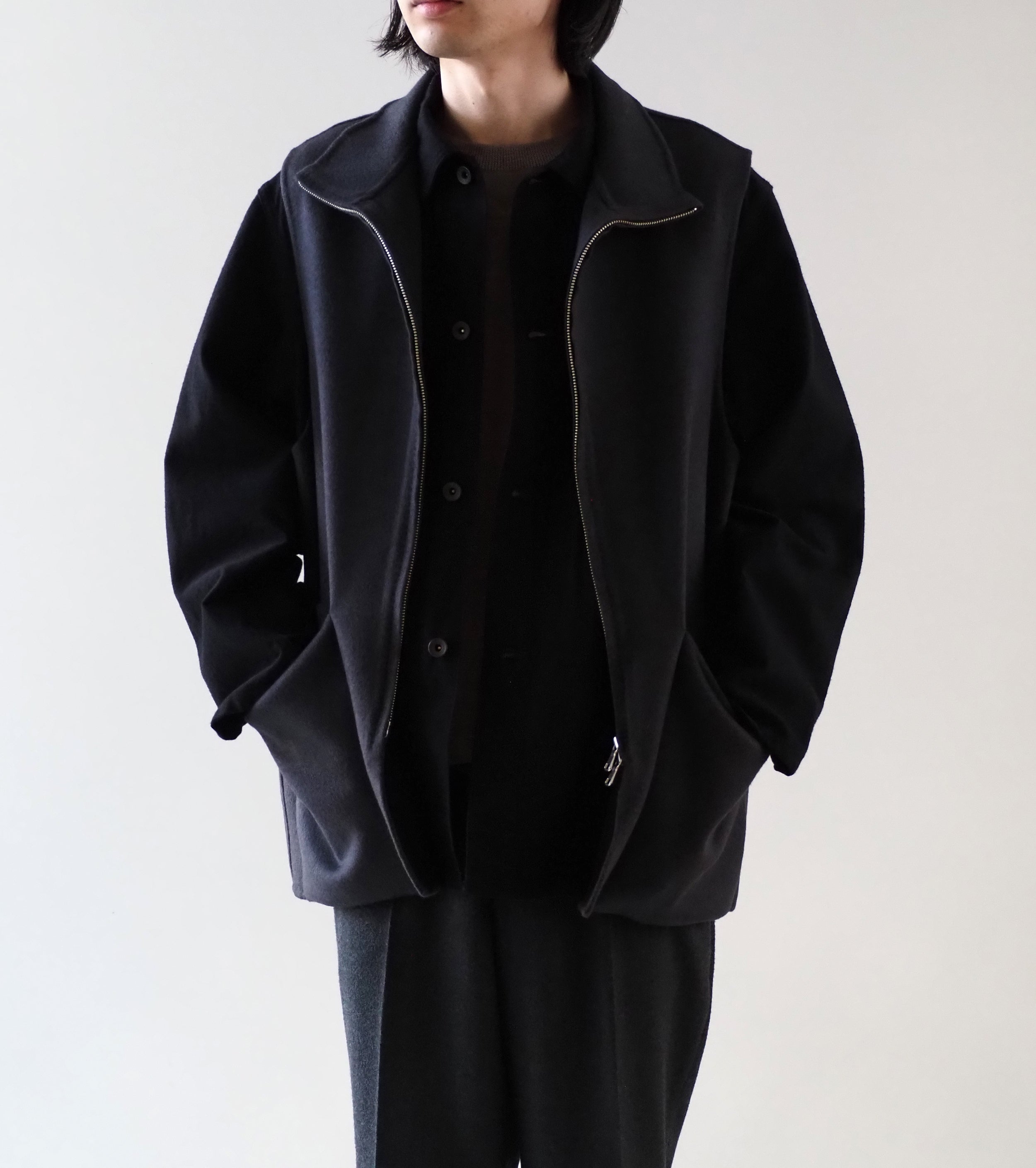 MAATEE＆SONS ダブル フェイス ベスト , Charcoal