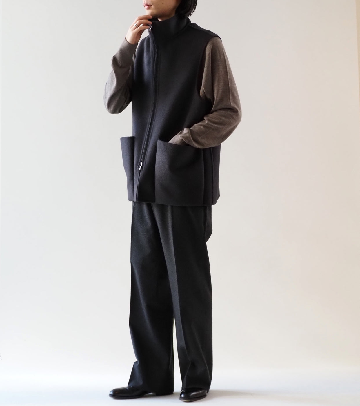 MAATEE＆SONS ダブル フェイス ベスト , Charcoal