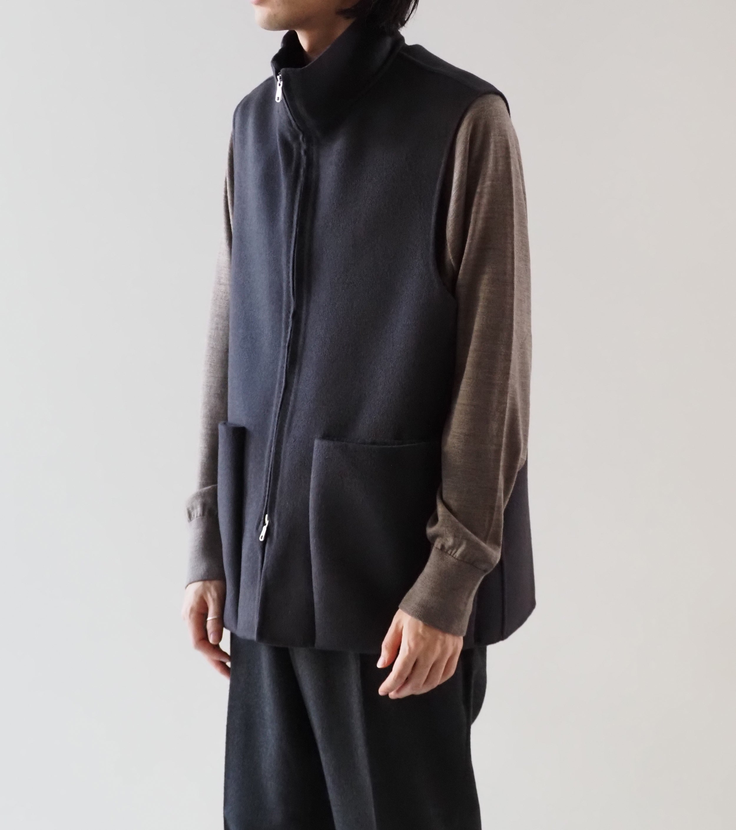 MAATEE＆SONS ダブル フェイス ベスト , Charcoal