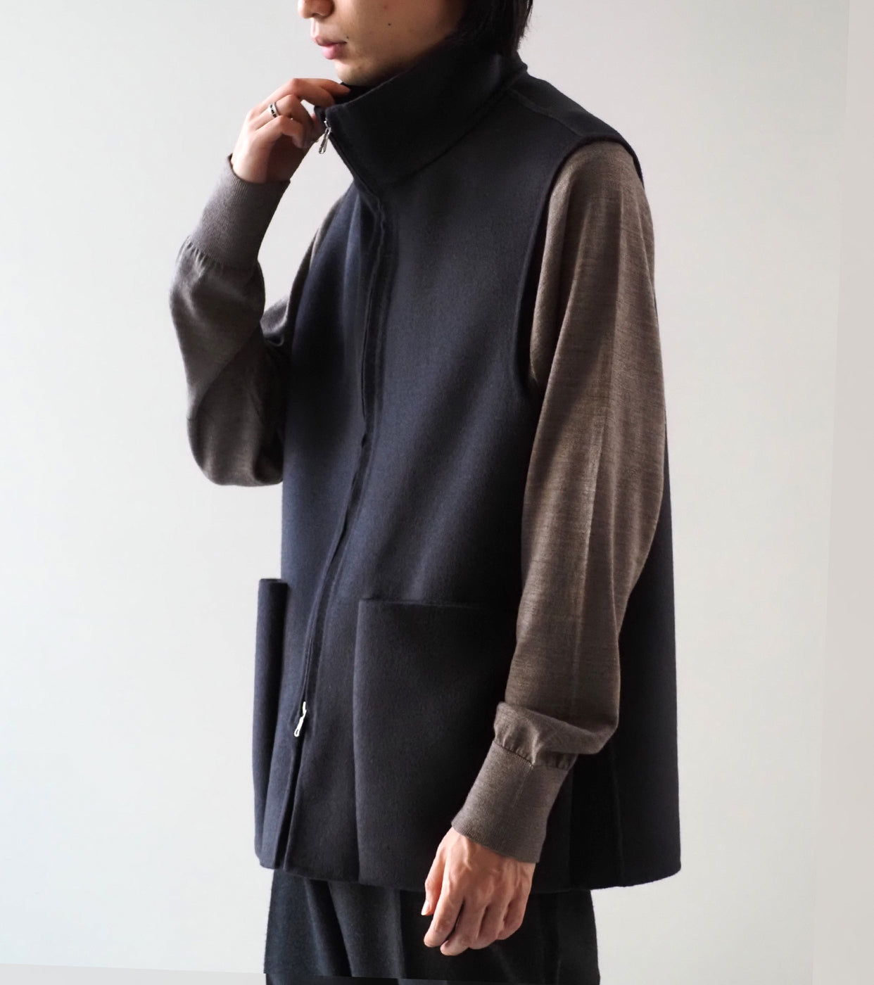 MAATEE＆SONS ダブル フェイス ベスト , Charcoal