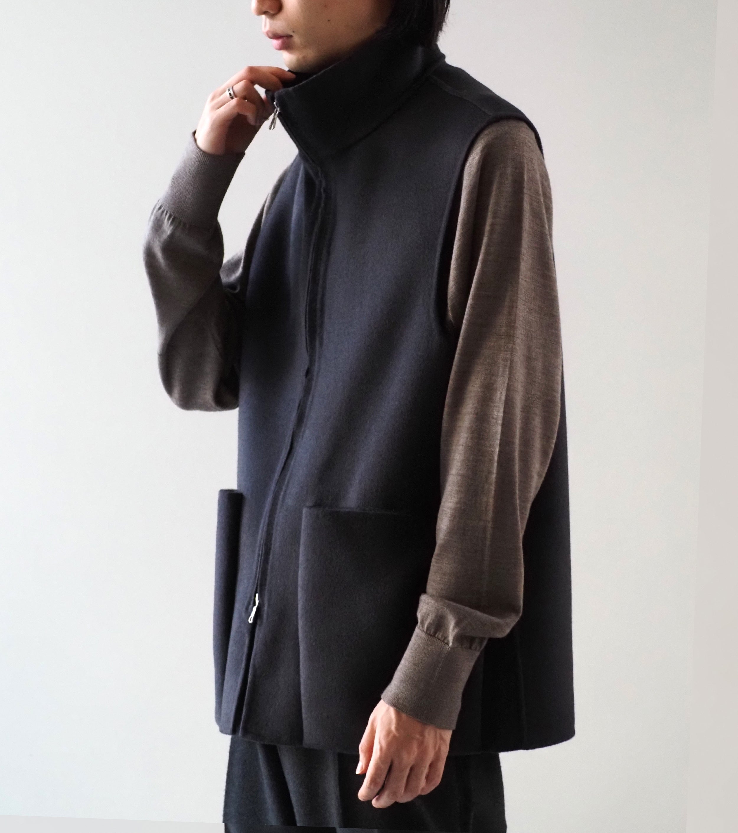 MAATEE＆SONS ダブル フェイス ベスト , Charcoal