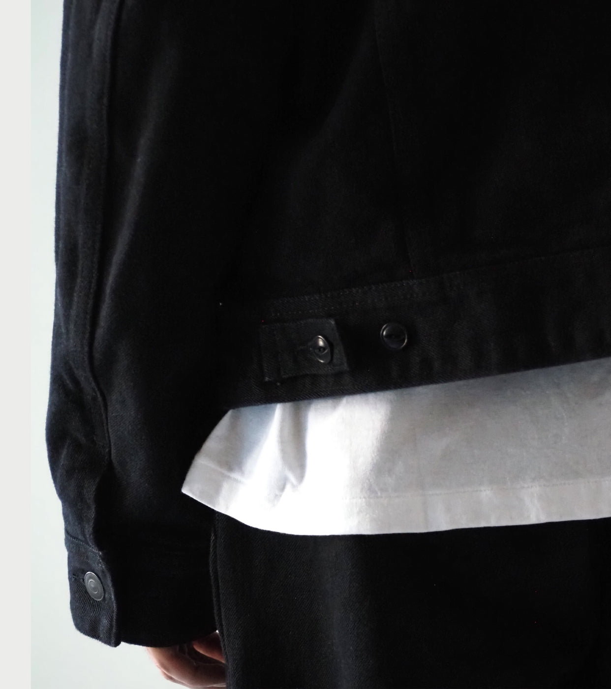 COMOLI ブラックデニム ジャケット, Black