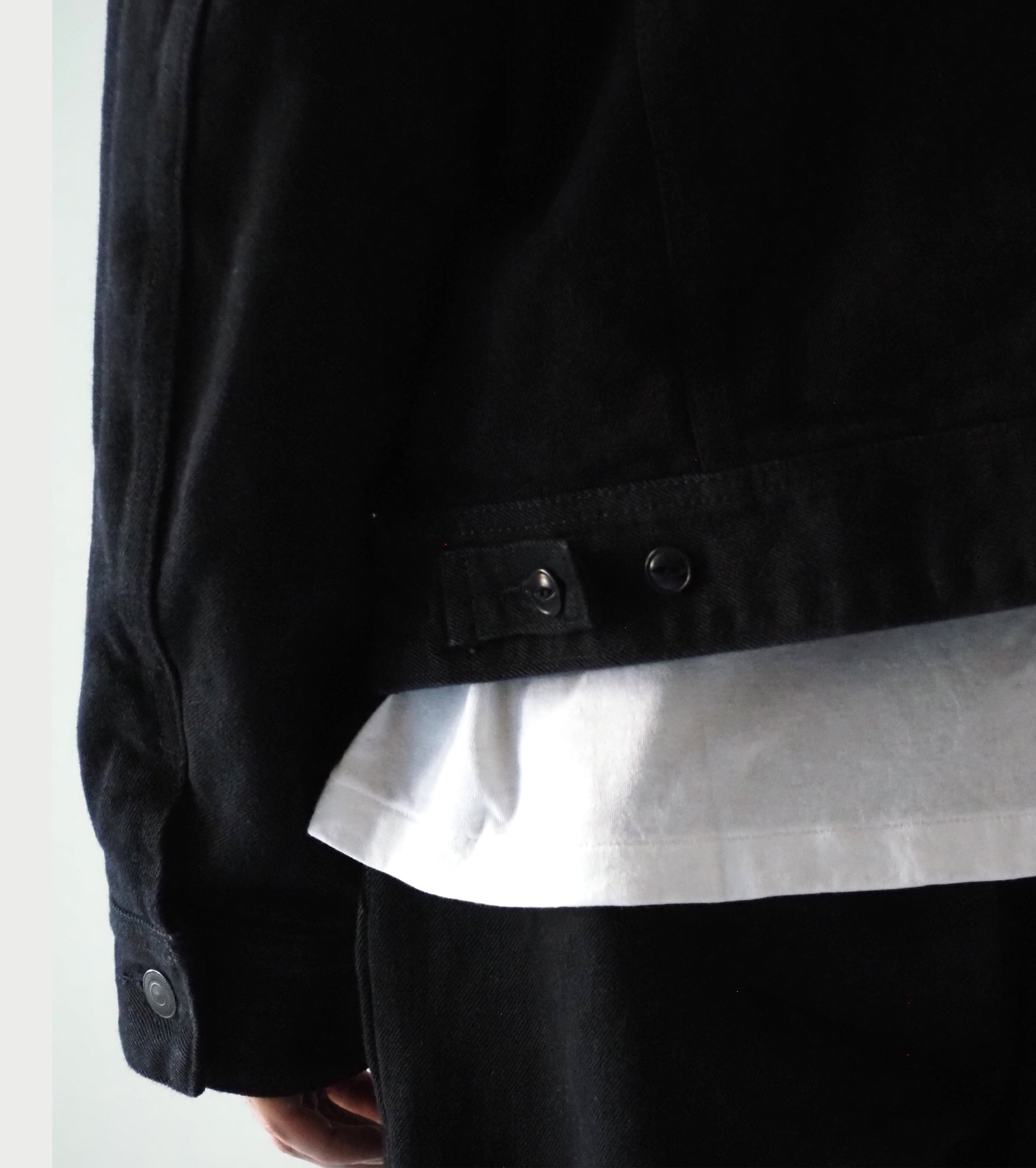 COMOLI ブラックデニム ジャケット, Black