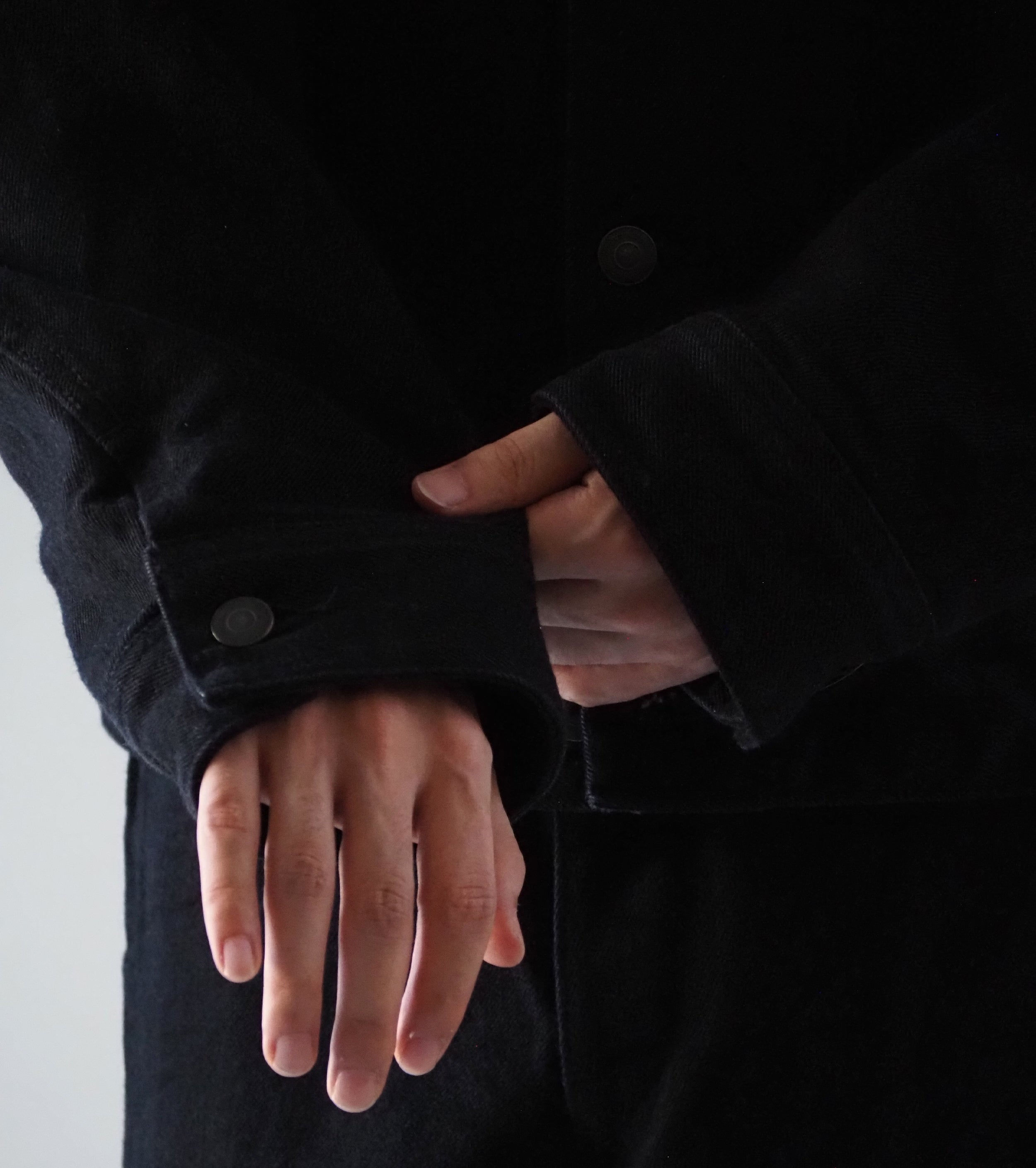 COMOLI ブラックデニム ジャケット, Black
