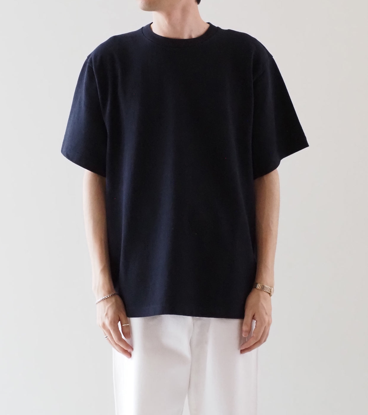 YAECA Pique  T-shirt , Navy