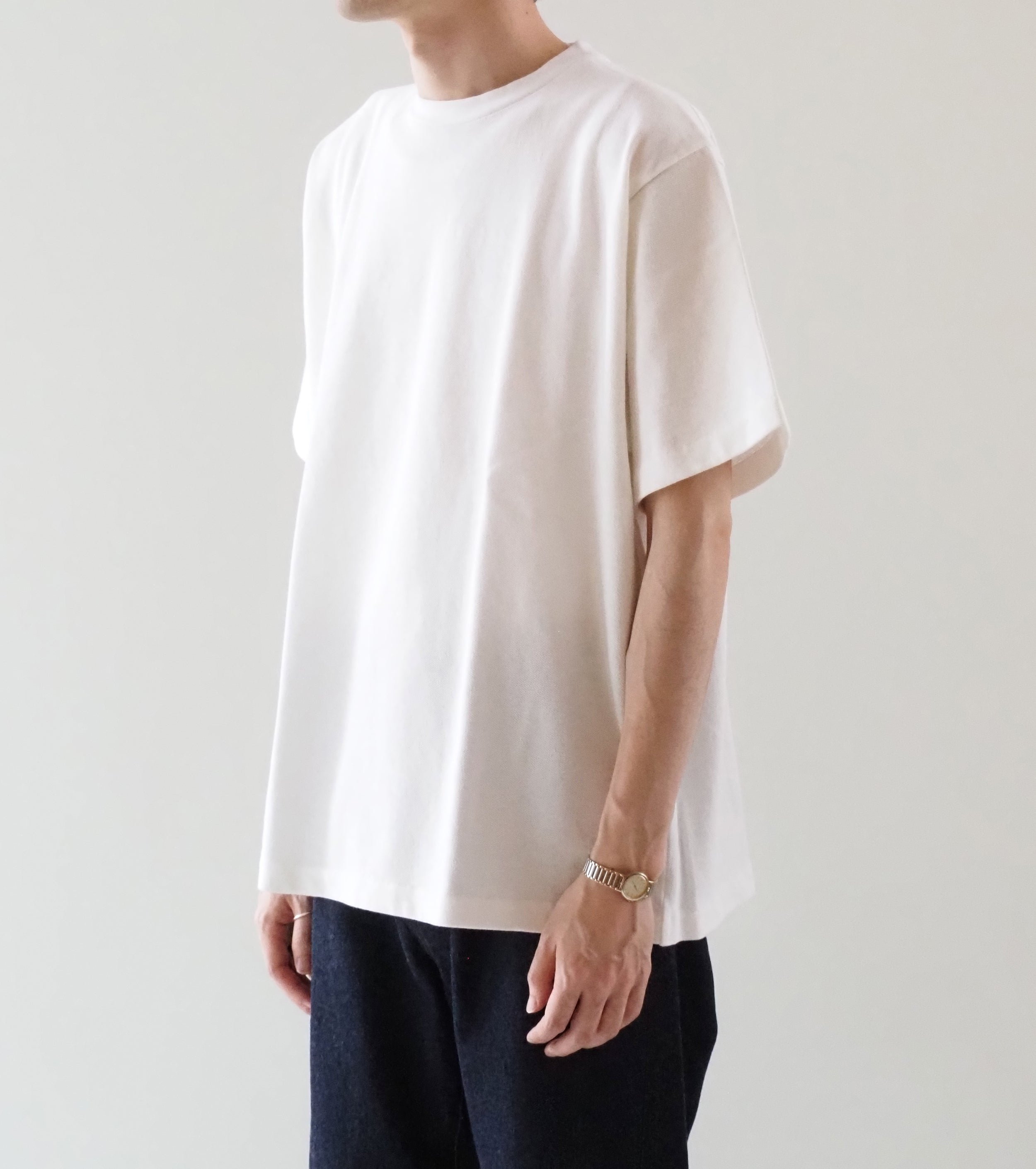 YAECA Pique T-shirt , White