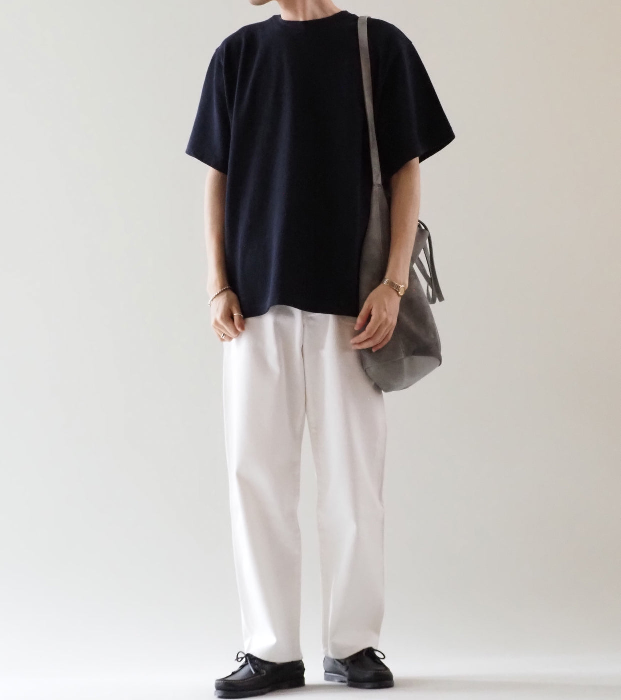 YAECA Pique  T-shirt , Navy