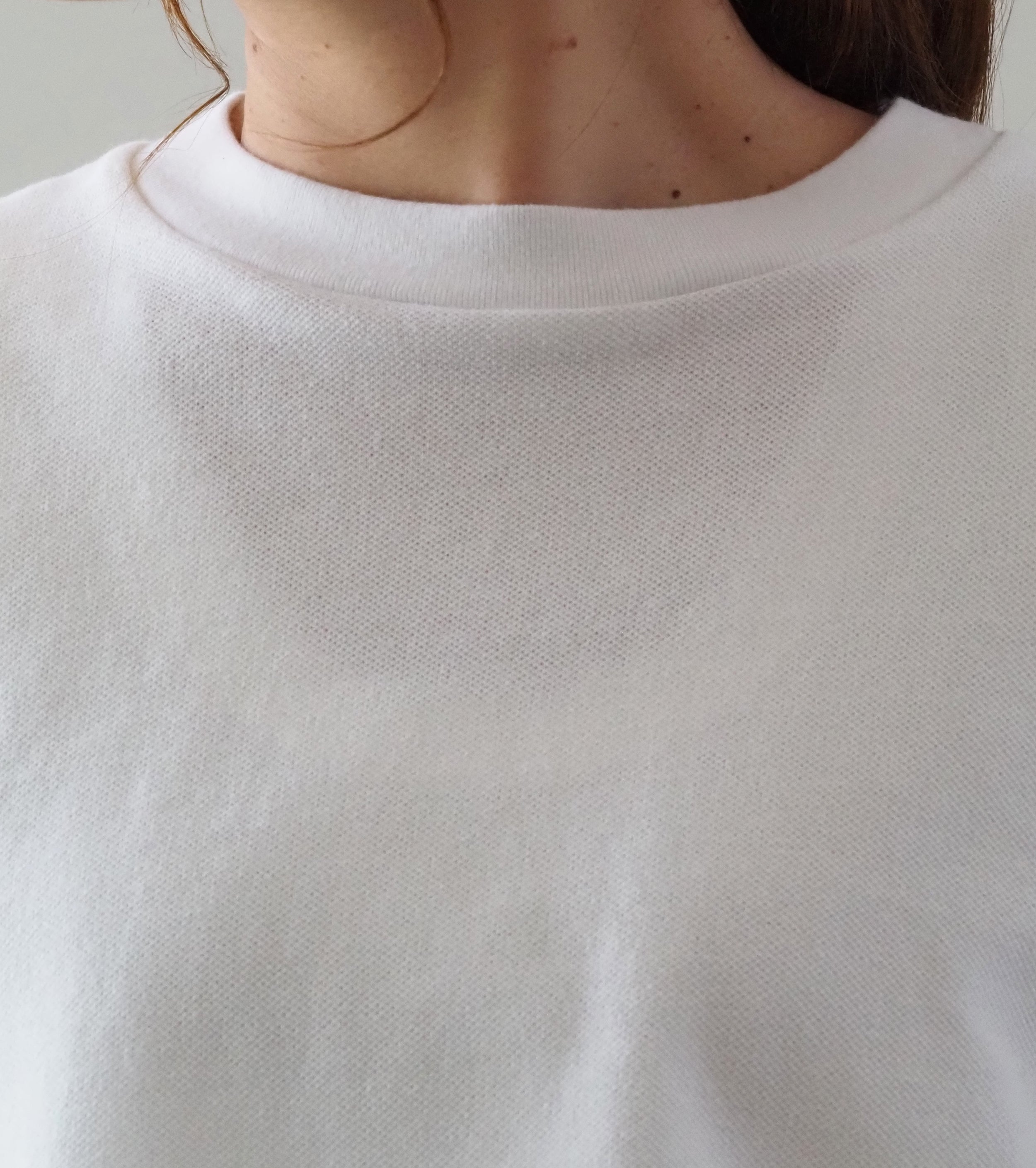 YAECA ピケ ロングスリーブ ティーシャツ ＜UNISEX＞ , White