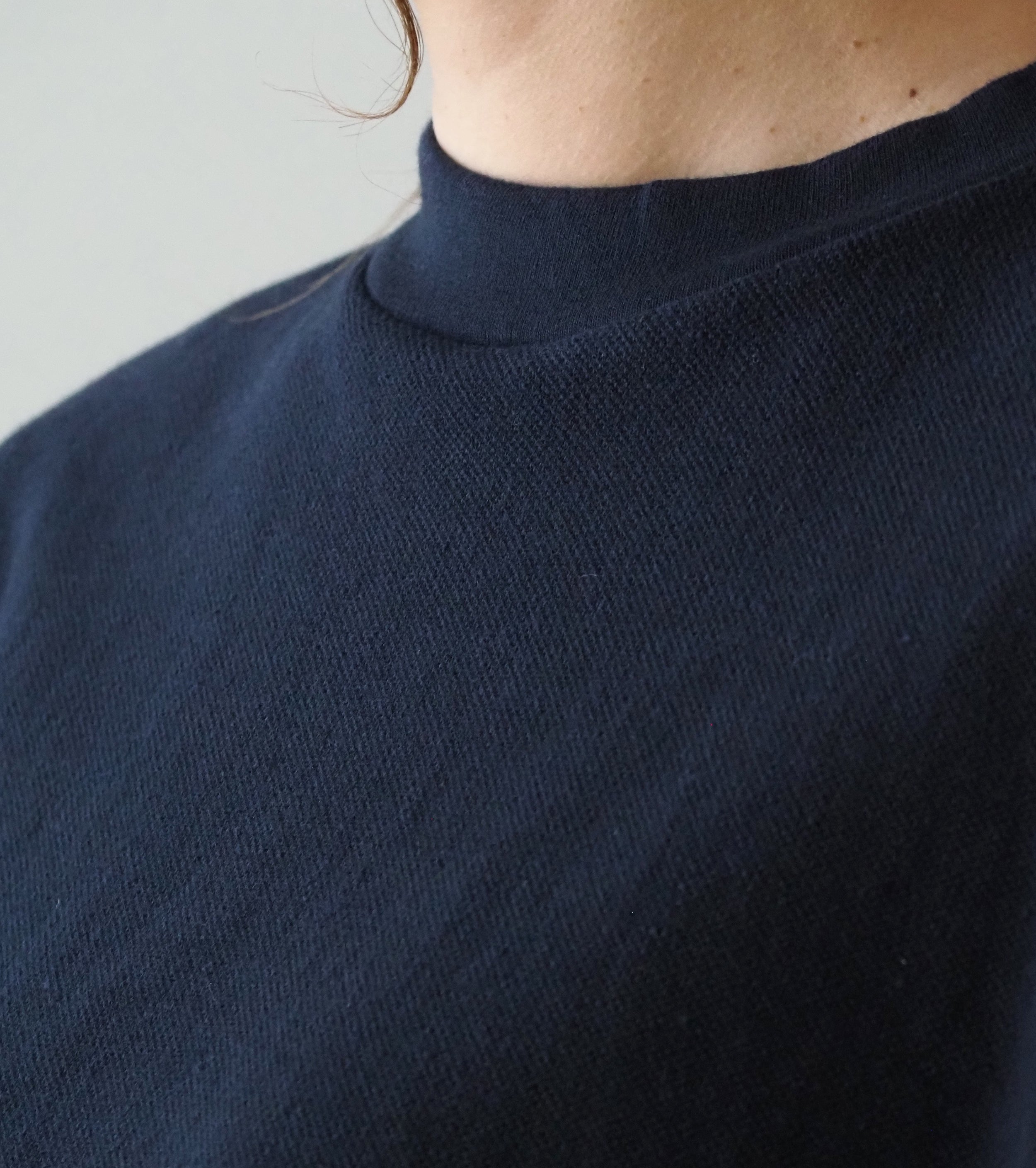 YAECA ピケ ロングスリーブ ティーシャツ ＜UNISEX＞ , Navy
