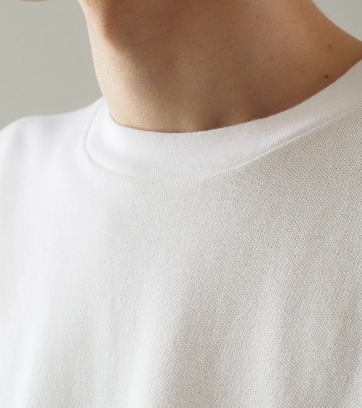 YAECA Pique Long Sleeve T-shirt ,  White