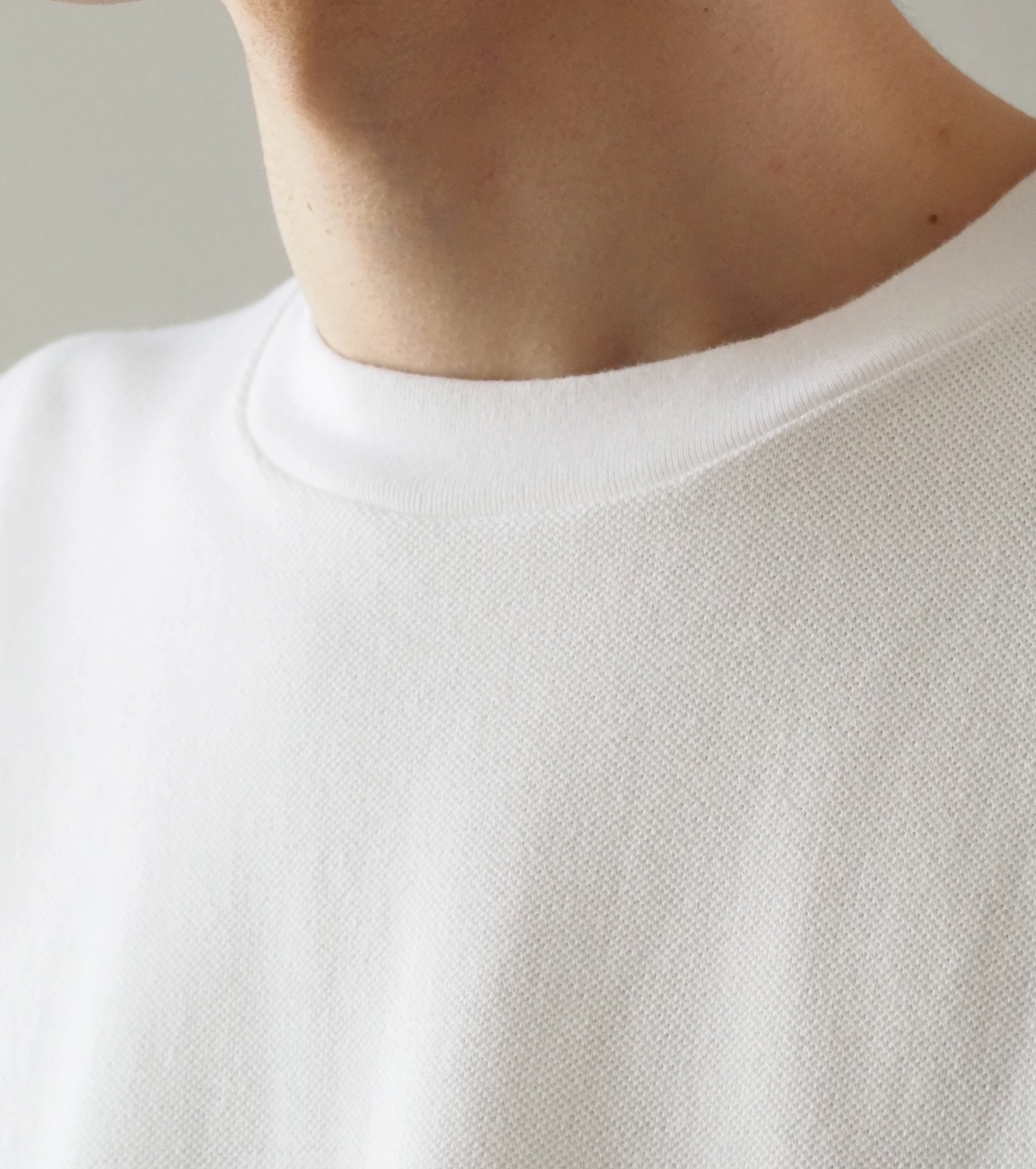 YAECA Pique Long Sleeve T-shirt ,  White