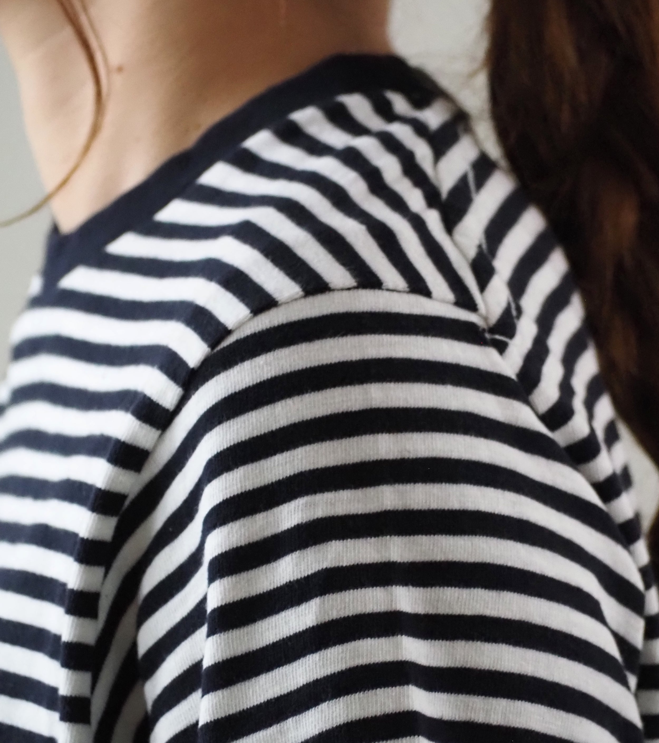 YAECA ムラ糸 Tシャツ , White Navy