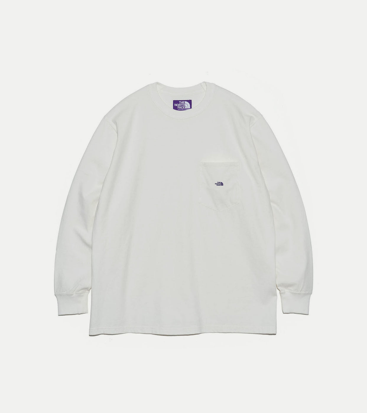 7oz Long Sleeve Pocket Tee, SmokeyPurple × OffWhite