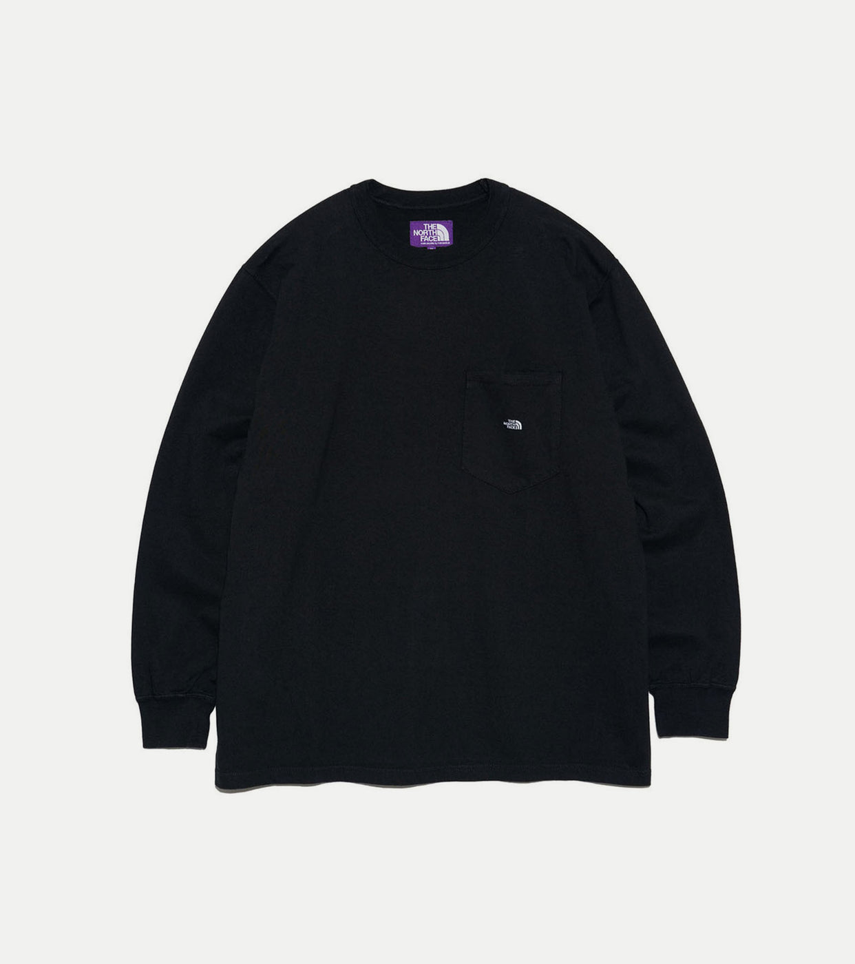 7oz Long Sleeve Pocket Tee, Black x Off White