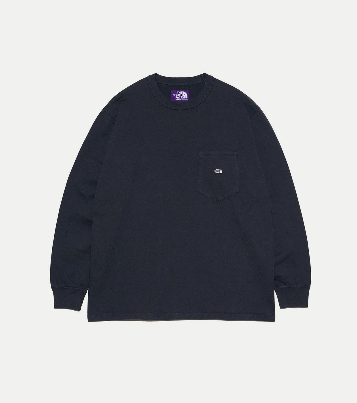 7oz Long Sleeve Pocket Tee, Midnight Navy x Off White