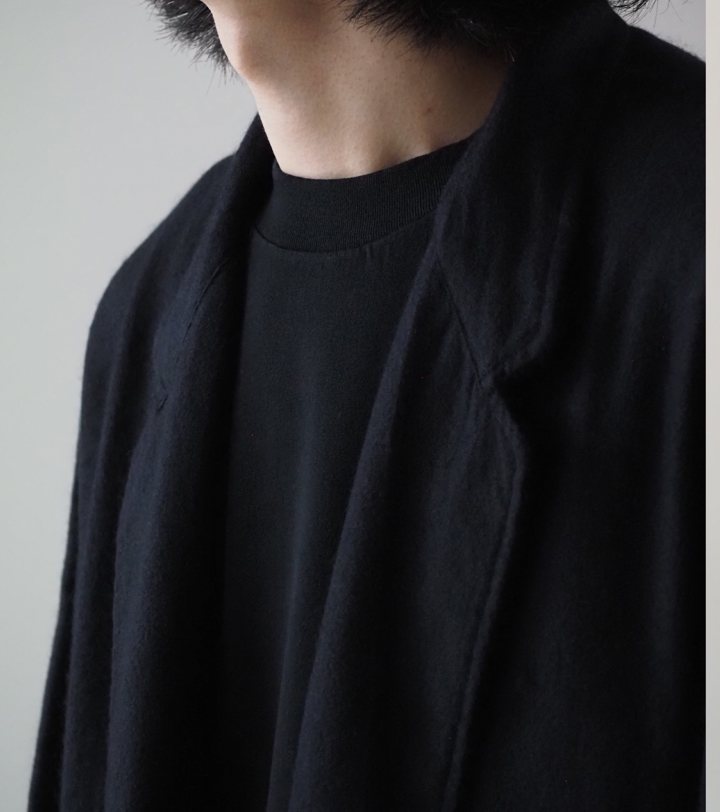 COMOLI カシミヤ シルク 製品染 ジャケット, Navy