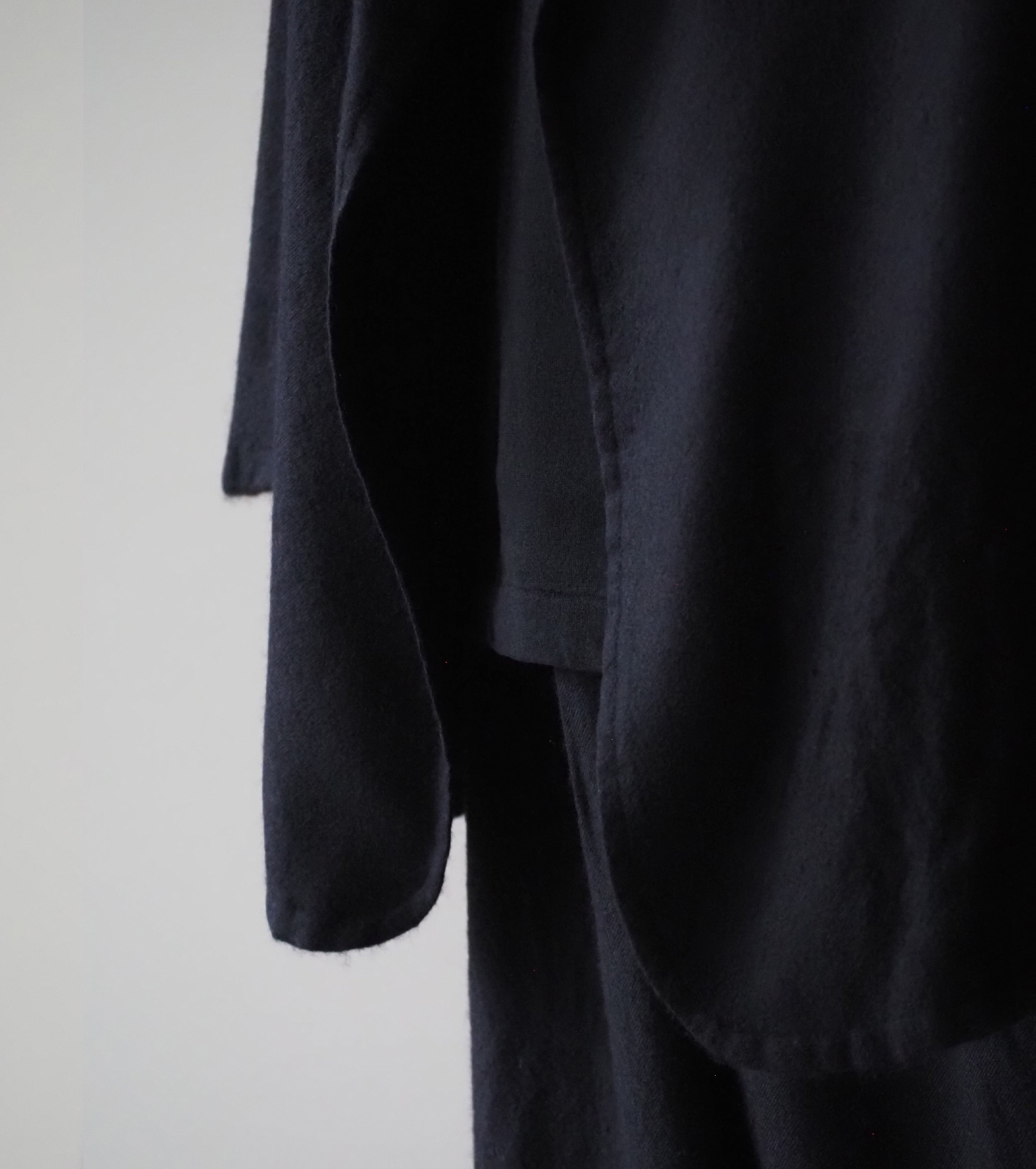 COMOLI カシミヤ シルク 製品染 ジャケット, Navy