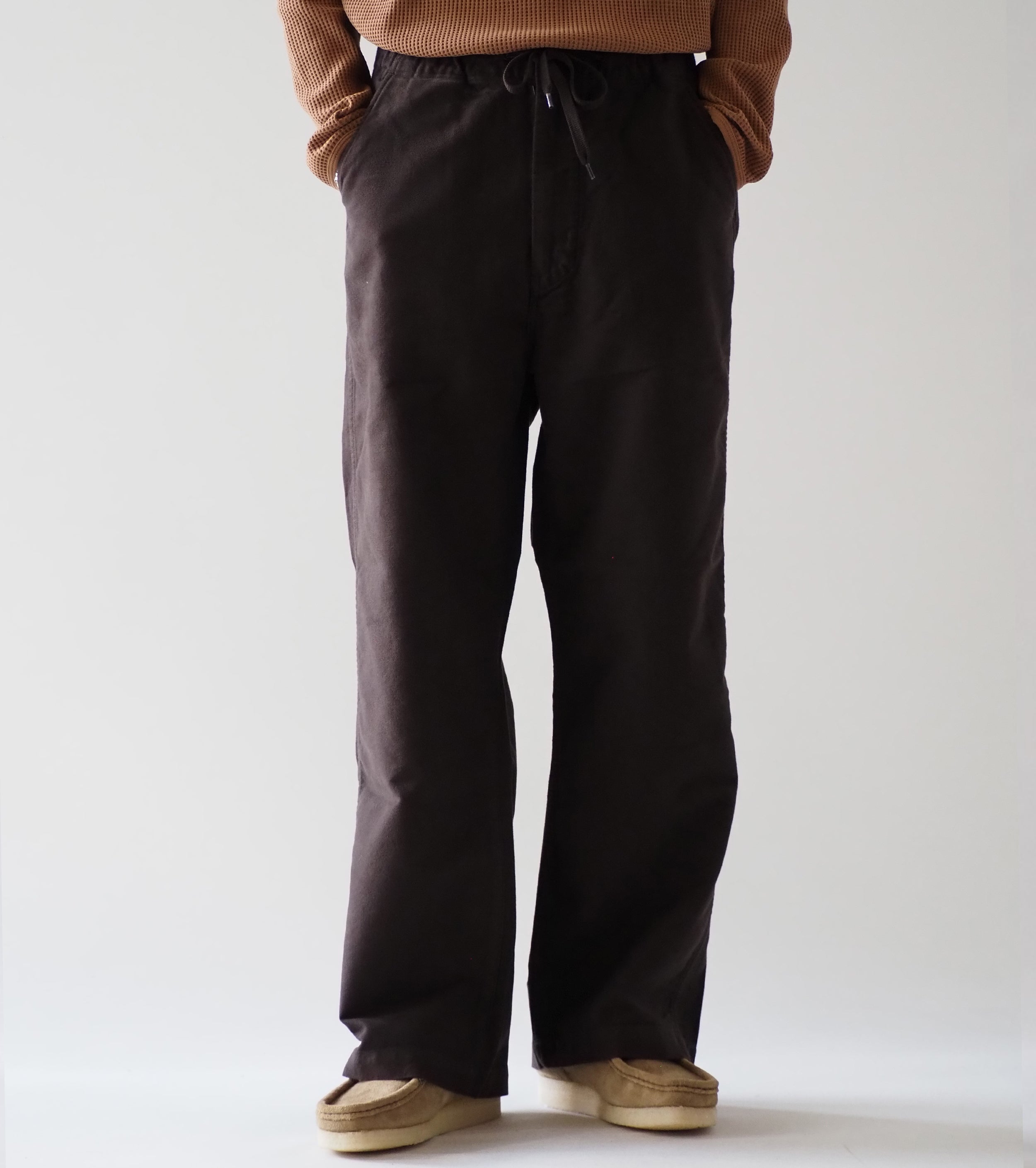 orslow ニューヨーカー ブラッシュド  ワイド トラウザーズ ,  Coffee Brown