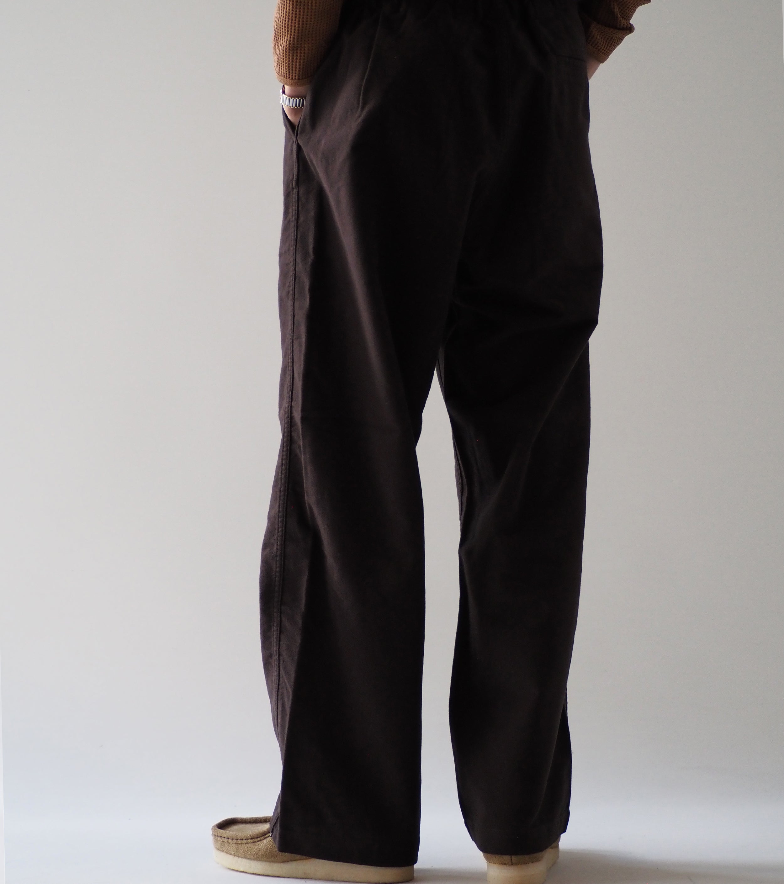 orslow ニューヨーカー ブラッシュド  ワイド トラウザーズ ,  Coffee Brown