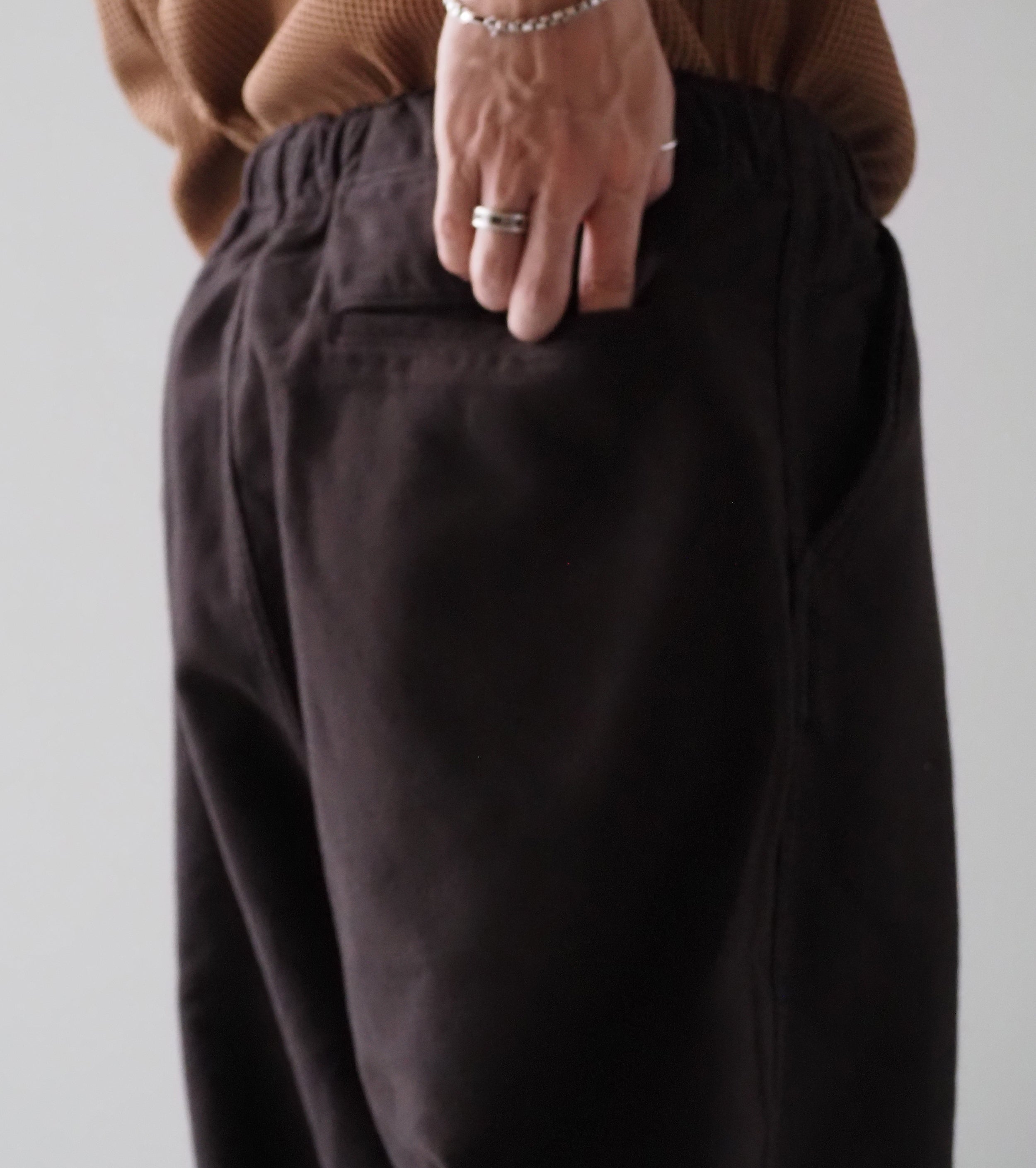 orslow ニューヨーカー ブラッシュド  ワイド トラウザーズ ,  Coffee Brown