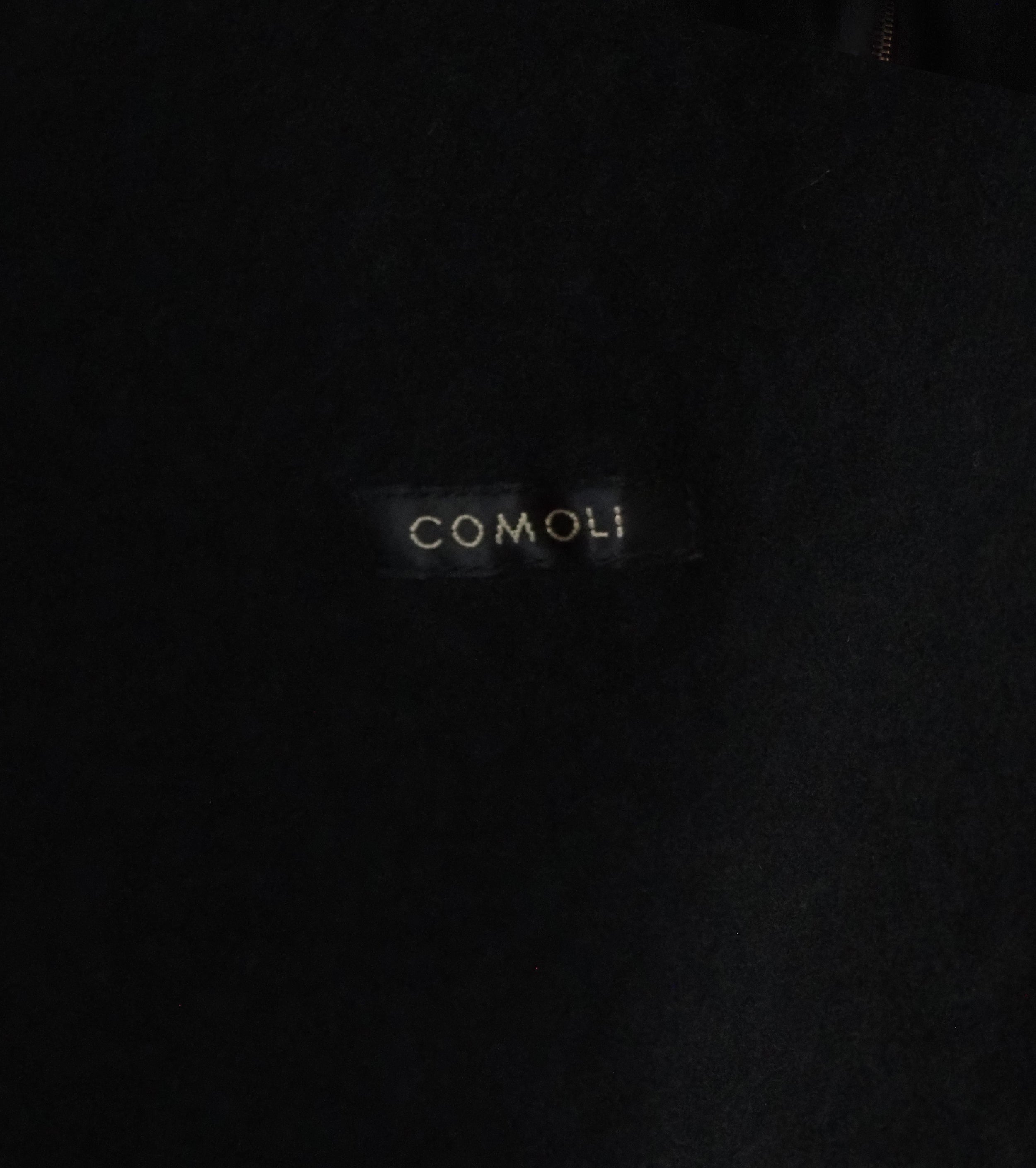 COMOLI 縮絨ウール ジップ ショート ジャケット , Black