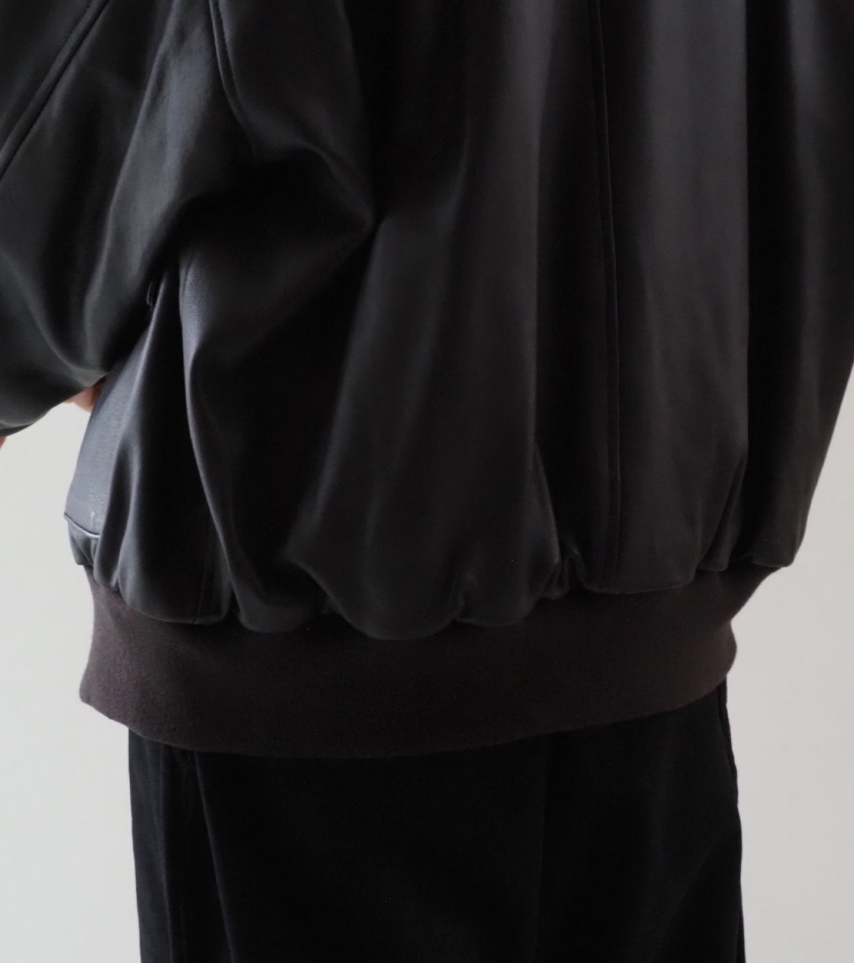 COMOLI Sheep Skin A-2 Jacket , Brown