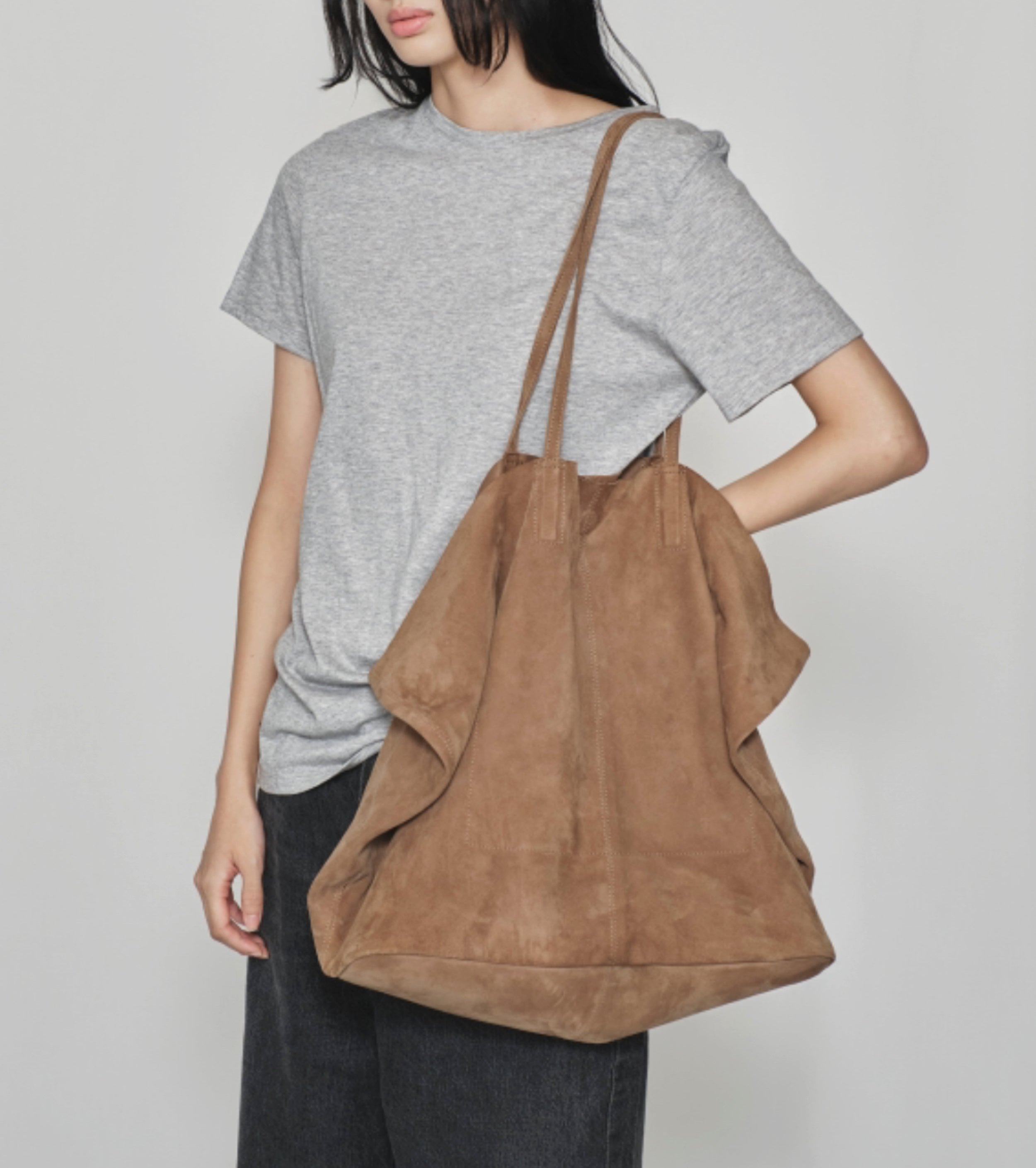 Morphee BIG TOTE TYPE1 , Suede Camel