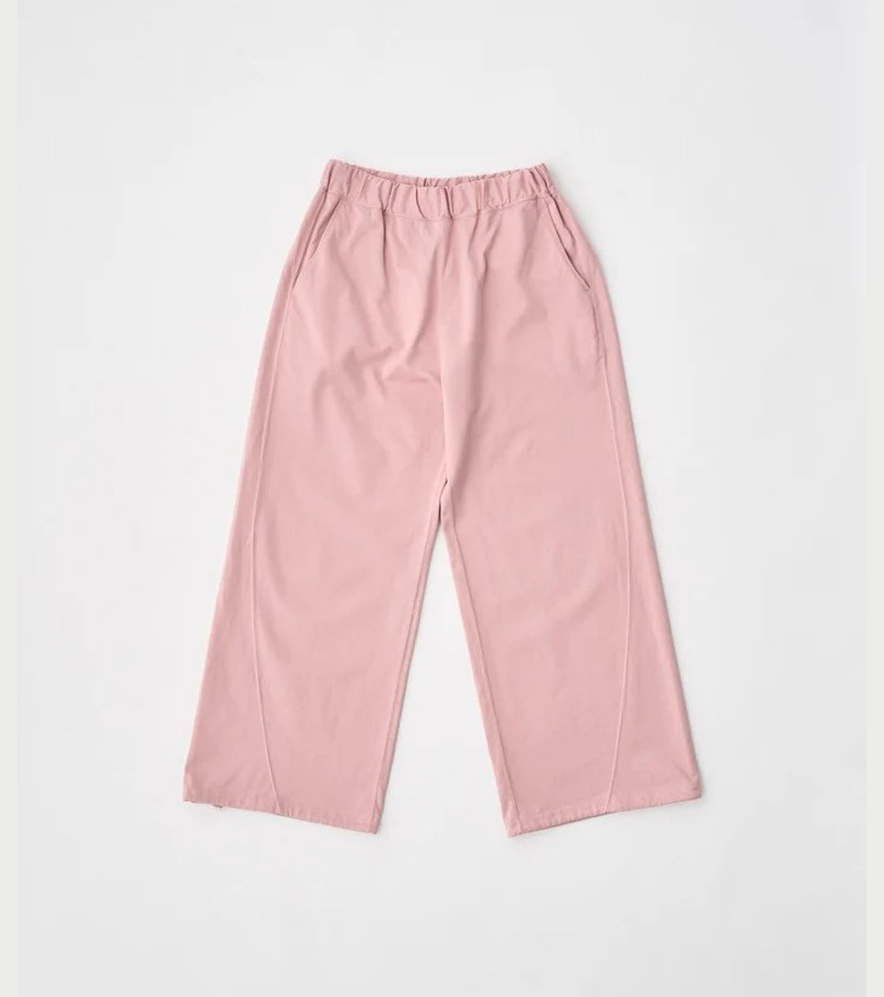 Unfil オーガニック コットン ファーム ジャージー ワイドレッグ トラック パンツ , Cameo Pink