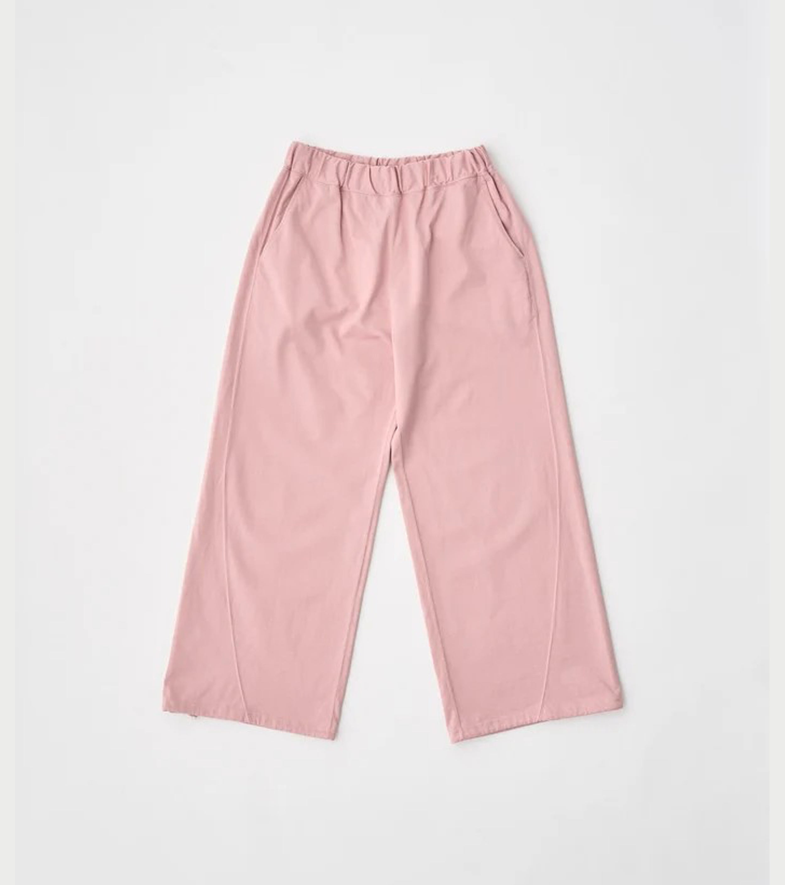 Unfil オーガニック コットン ファーム ジャージー ワイドレッグ トラック パンツ , Cameo Pink