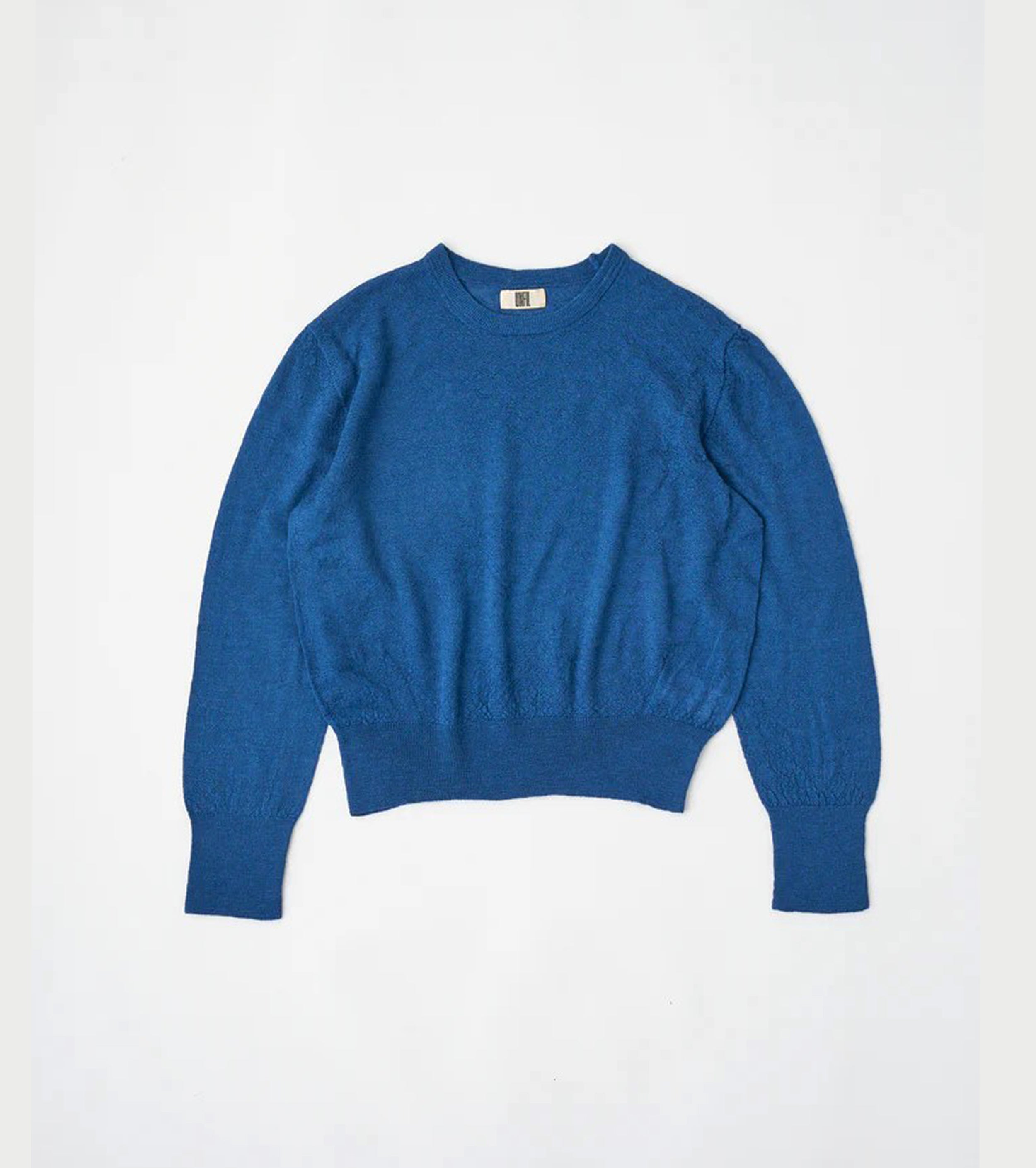Unfil royal baby alpaca crew neck p/o, Blue