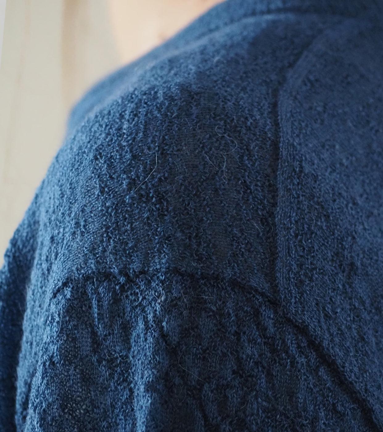 Unfil royal baby alpaca crew neck p/o, Blue