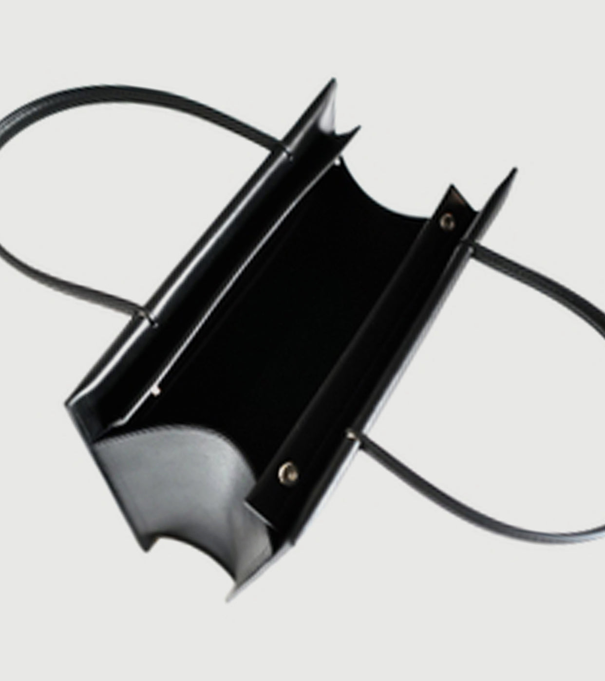 Aeta SQUARE SHAPED TOTE BAG SHORT HANDLE : S  , Black