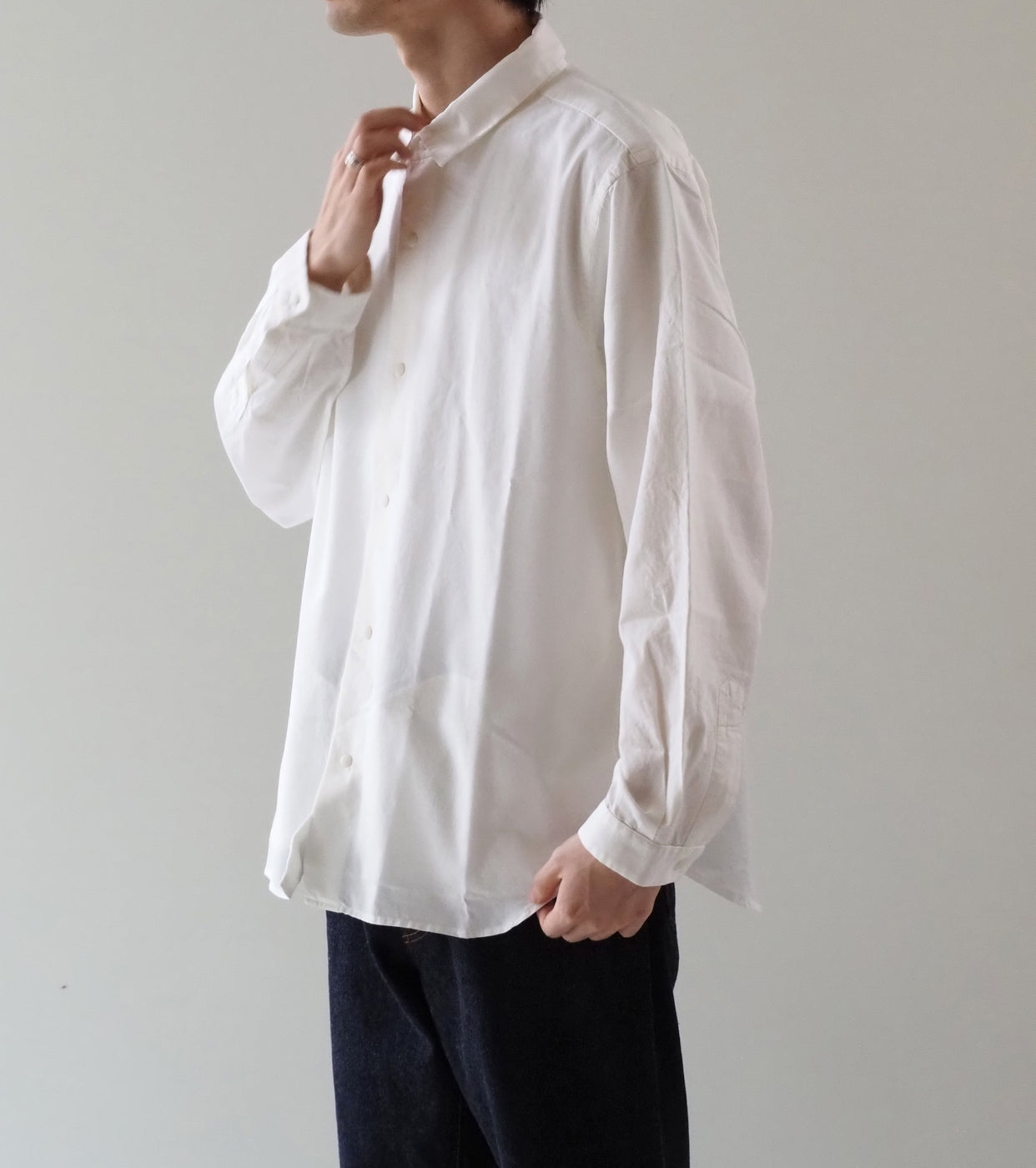 YAECA コンフォートシャツ リラックス ロング , White